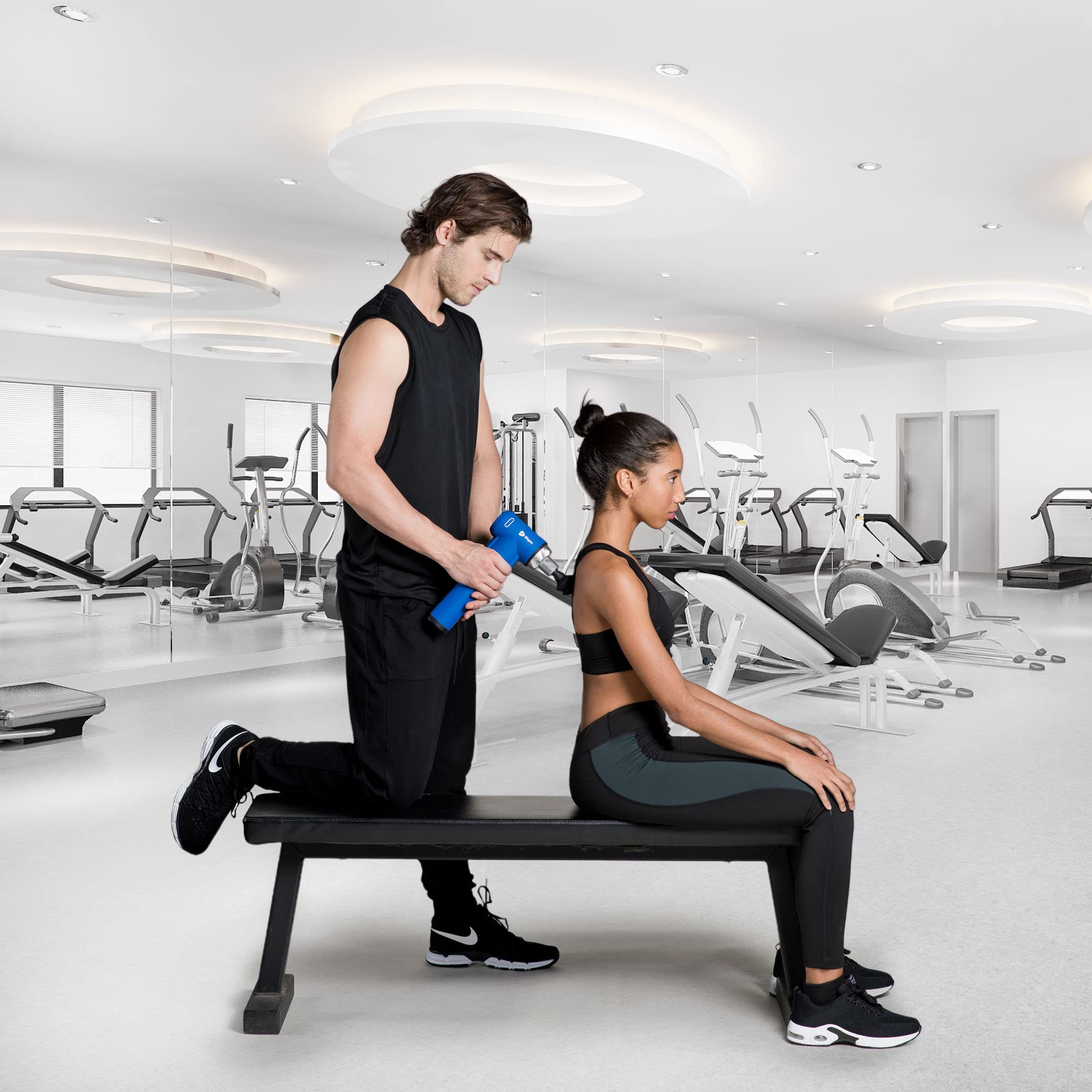 LifePro Sonic LX Professional Massage Gun with Heating Function - 9 Speed Levels & 10 Attachments for Deep Tissue, Neck & Back Pain Relief - Perfect for Athletes, Post-Workout Recovery & Muscle Relaxation at Home/Gym