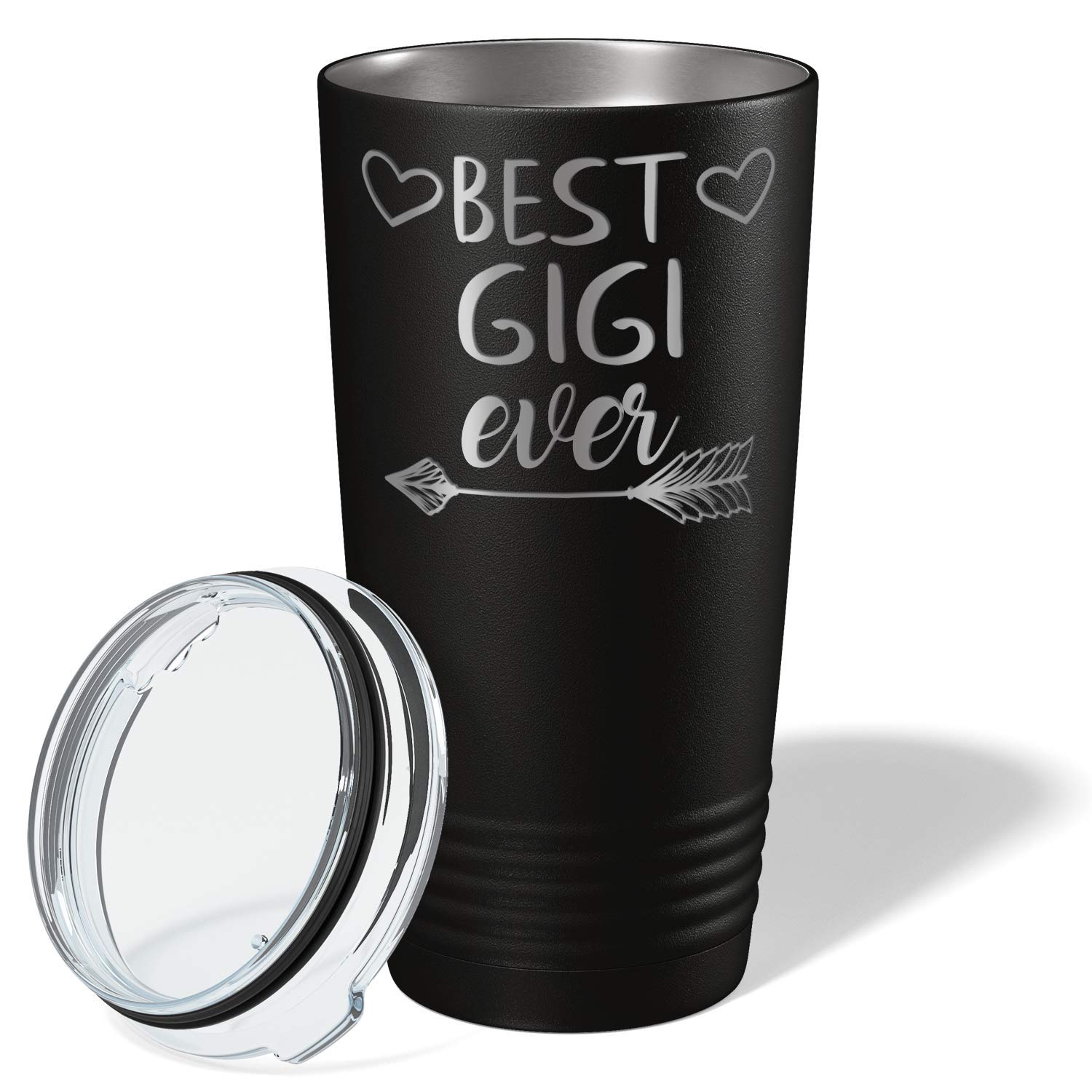 Best Gigi Ever - Unique 20oz Stainless Steel Tumbler with Lid & Straw | Insulated Travel Mug for Hot/Cold Drinks | Perfect Gift for Grandma, Mom, Women | Birthday, Mother's Day, Christmas Present | Ideal for Home, Office, Travel