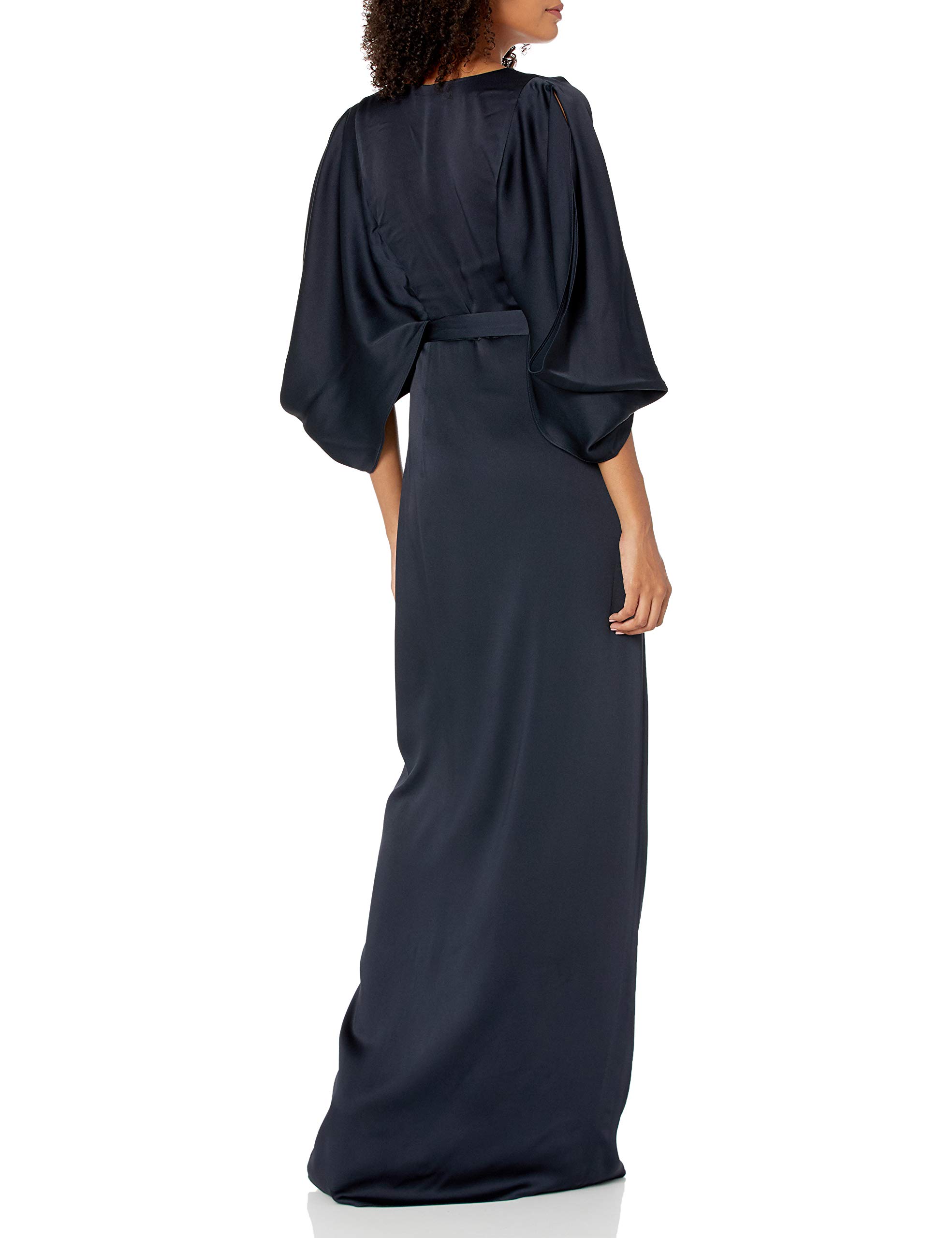 HALSTON Women's Wrap Dress - Flattering V-Neck Sleeveless Summer Maxi Dress for Beach, Wedding & Vacation | Lightweight Flowy Chiffon Fabric with Belt