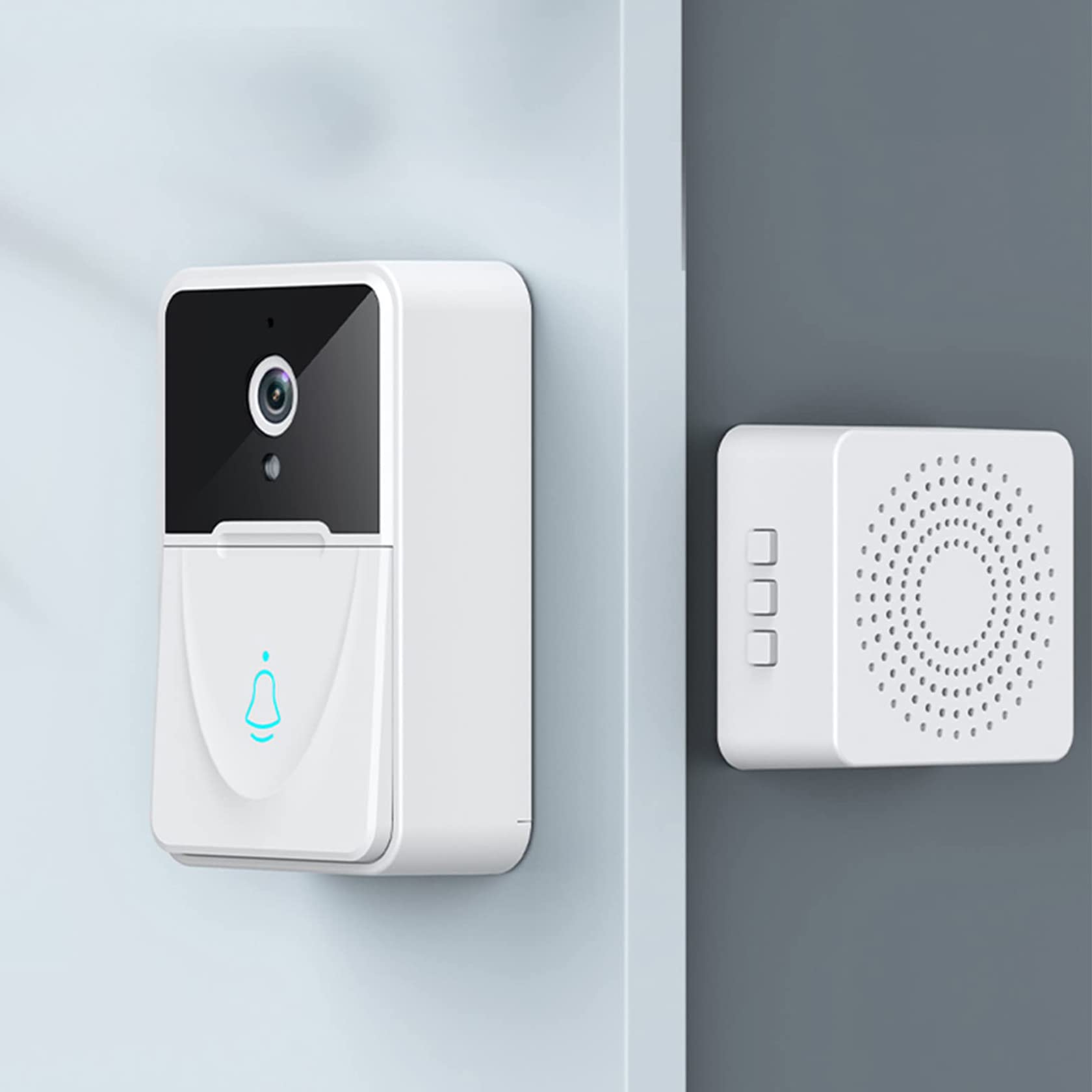 WULIDE Wireless Video Doorbell Camera - HD WiFi Smart Doorbell with Motion Detection, Battery Powered, Two-Way Audio, Wall Mount, App Control - Perfect for Outdoor Home Security & Smart Door Monitoring