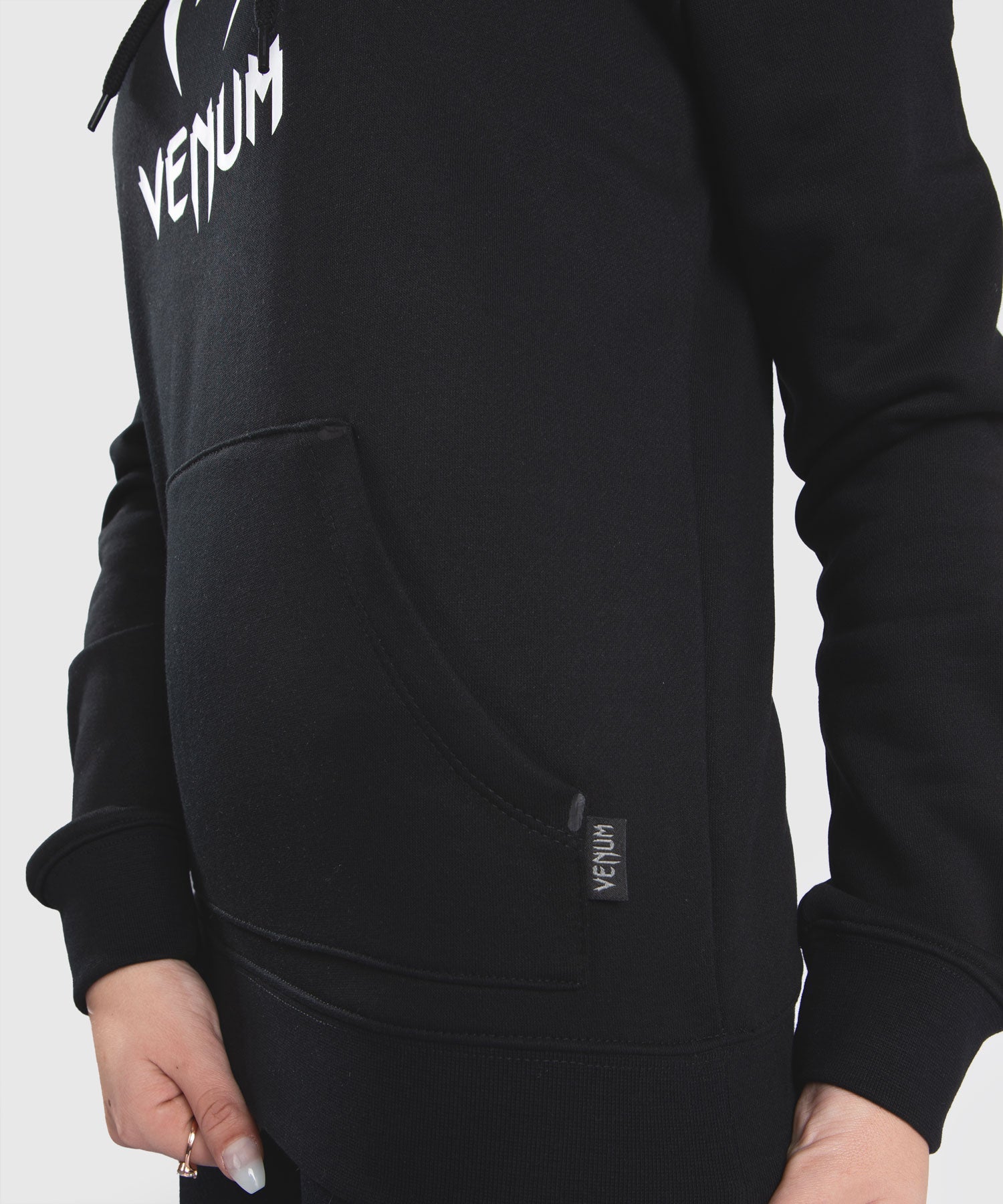 Venum Classic Hoodie for Women - Black | Comfortable & Stylish Workout Hoodie for Gym, Running & Casual Wear