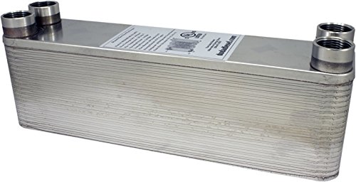 Duda Energy HX2340 40 Plate Stainless Steel Heat Exchanger - 3/4