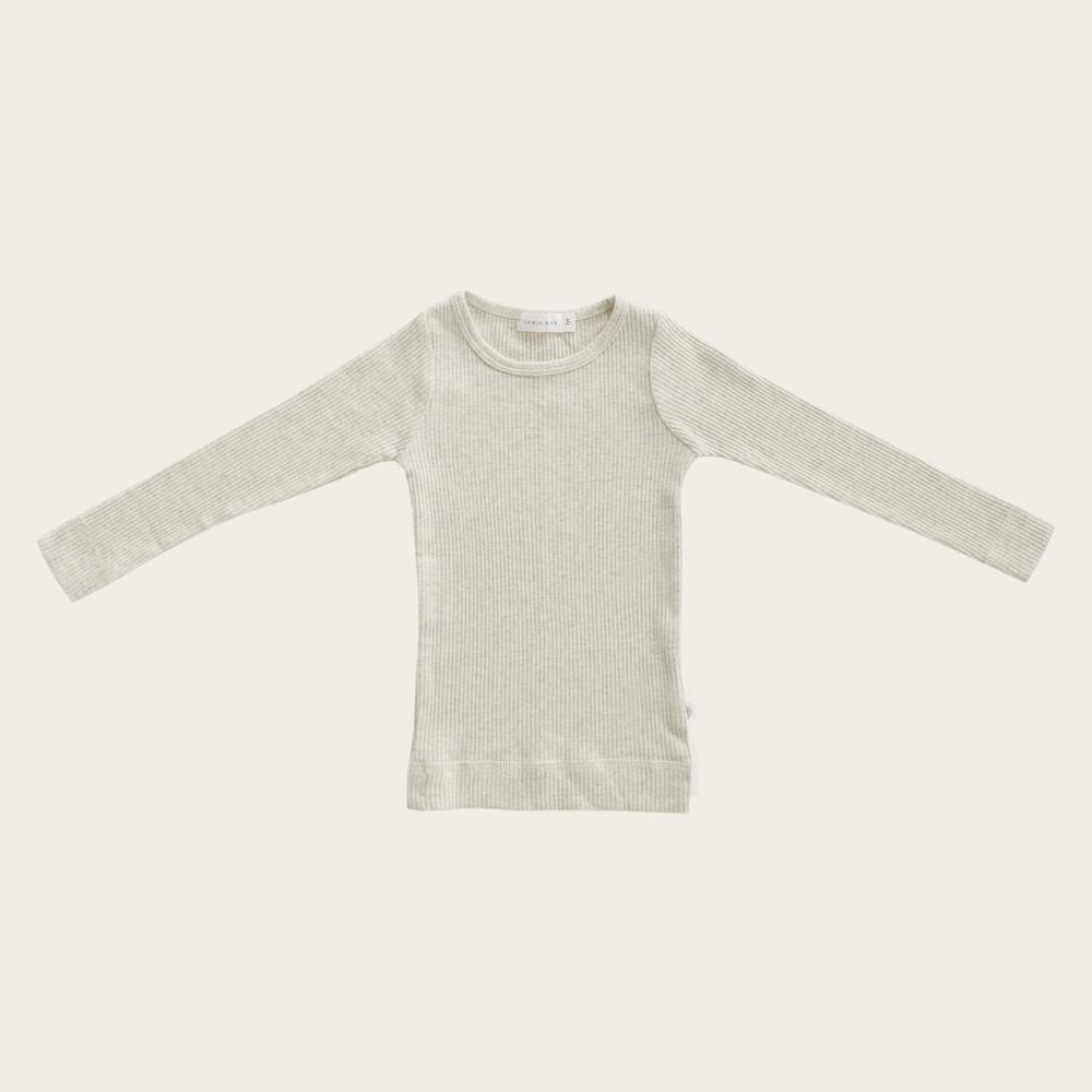 Organic Cotton Long Sleeve T-Shirt for Women - Soft Oatmeal Color - Comfortable Casual & Layering Essential for Everyday Wear
