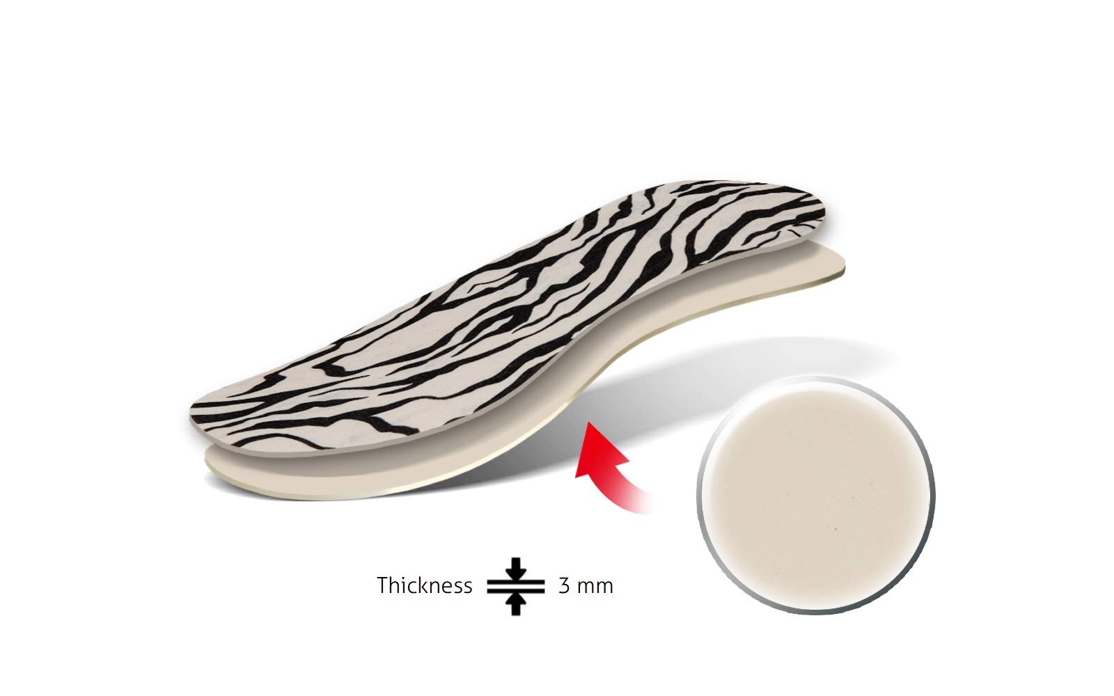 Premium Women's Shoe Insoles 6-Pair Pack - Soft Comfort Cushion with Stylish Zebra Print Design for Everyday Wear | US Size 8 (39 EUR) | Perfect for Work, Walking & Fashion Sneakers