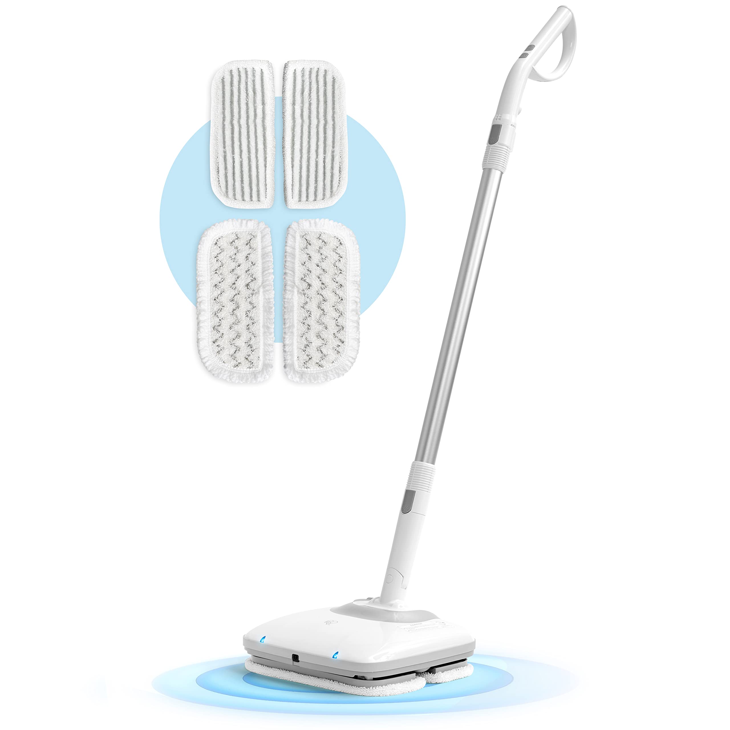 IRIS USA Cordless Electric Vibrating Mop with Water Spray - Rechargeable Multi-Surface Floor Cleaner with 4 Washable Pads - Perfect for Hardwood, Tile & Laminate Floors