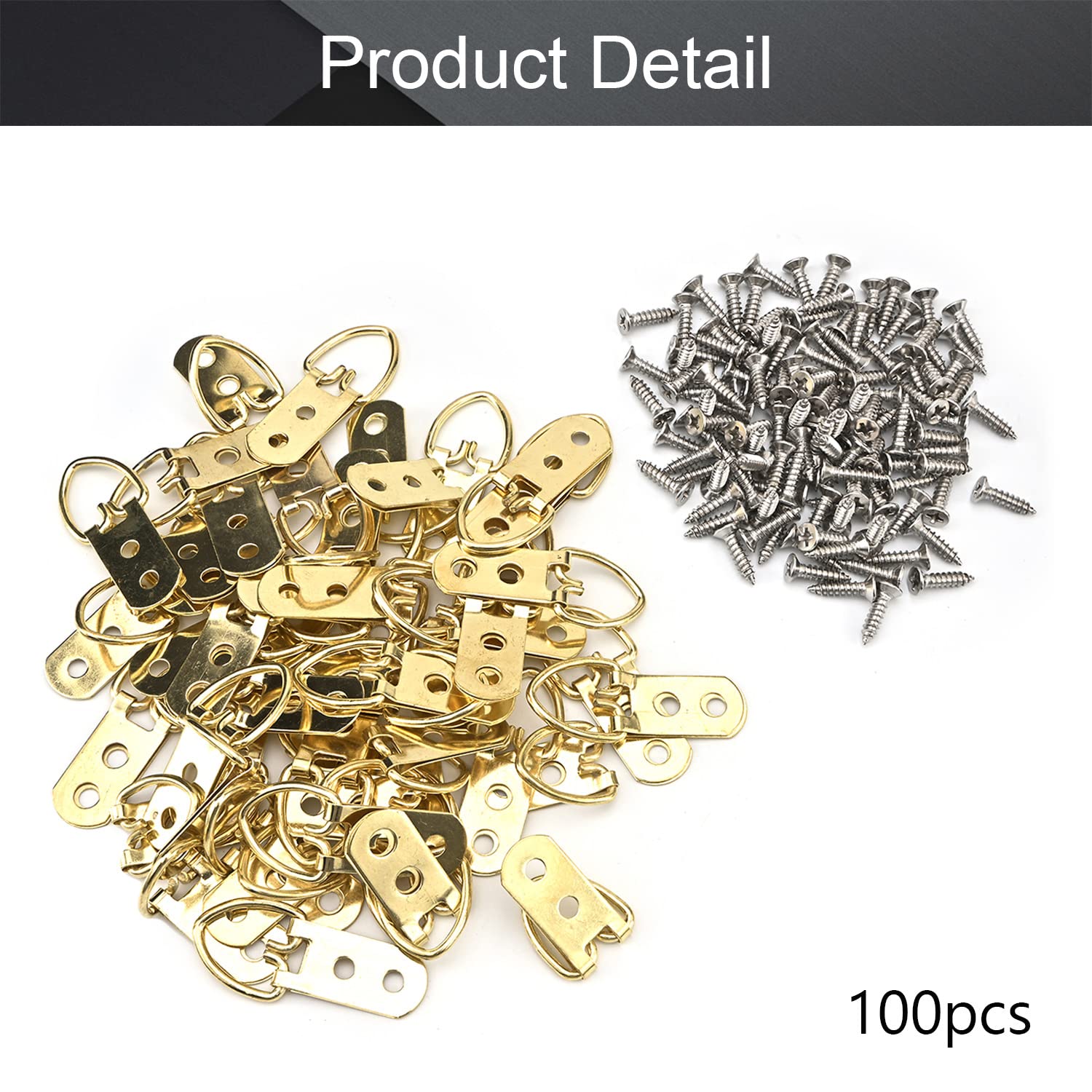 MroMax 100PCS Gold Ring Frame Buckles 2.13