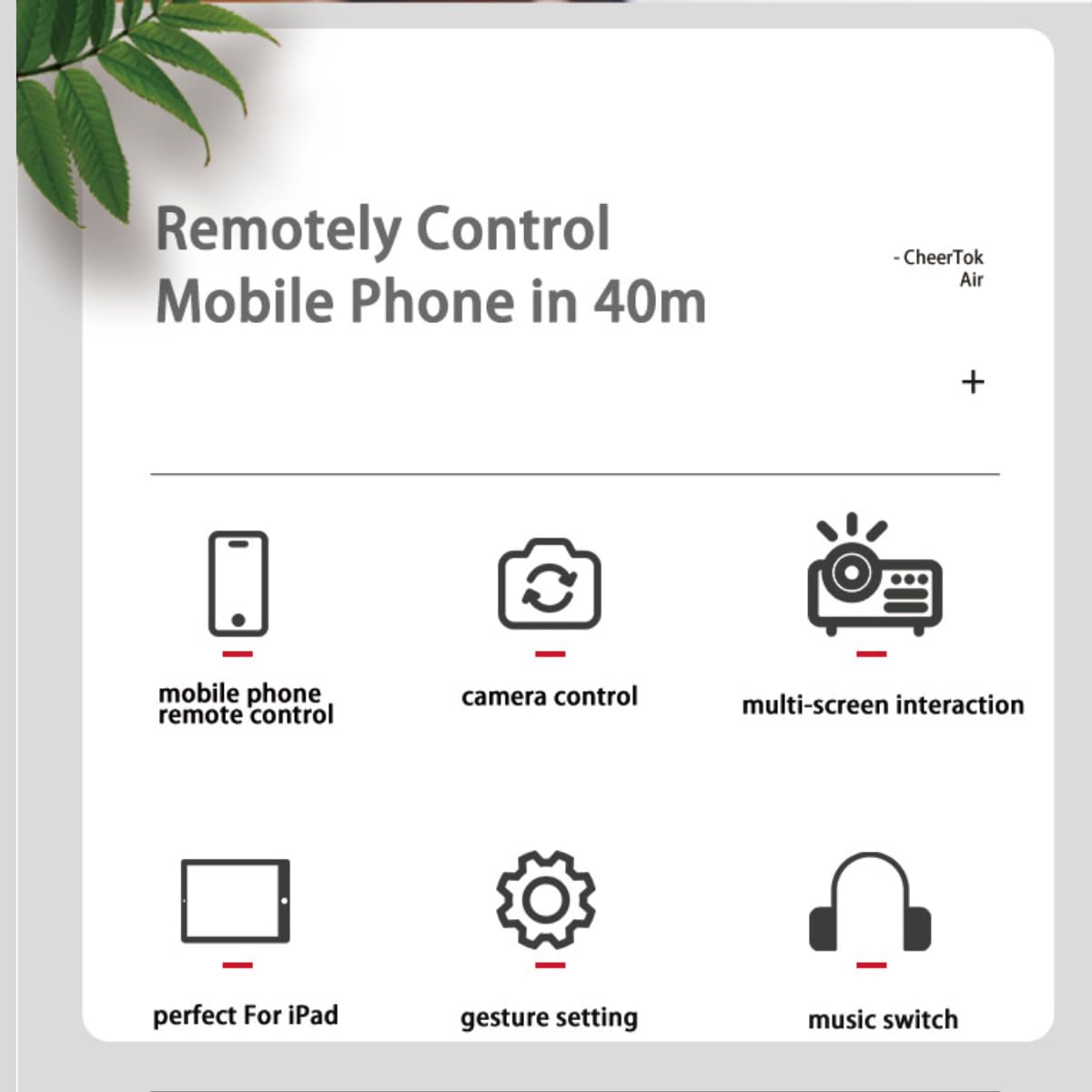 CheerTok Air - Bluetooth Page Turner for Kindle & Ebooks, TikTok Scrolling Remote, Wireless Camera Shutter for iPhone iPad Android Smartphones & Tablets - Perfect for Reading, Video Recording & Social Media Content Creation