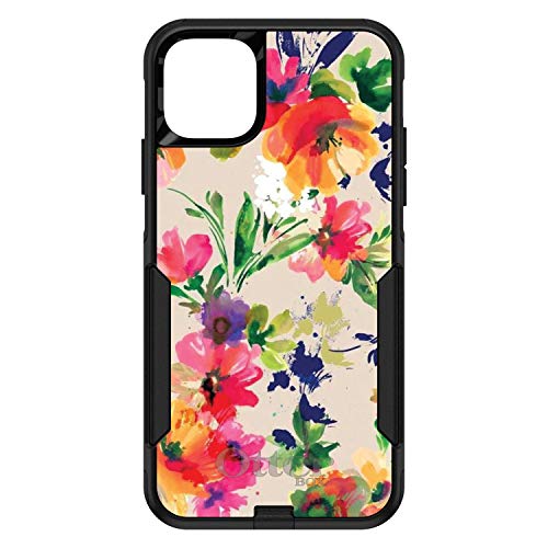 Pink Purple Floral Flowers On Black Case