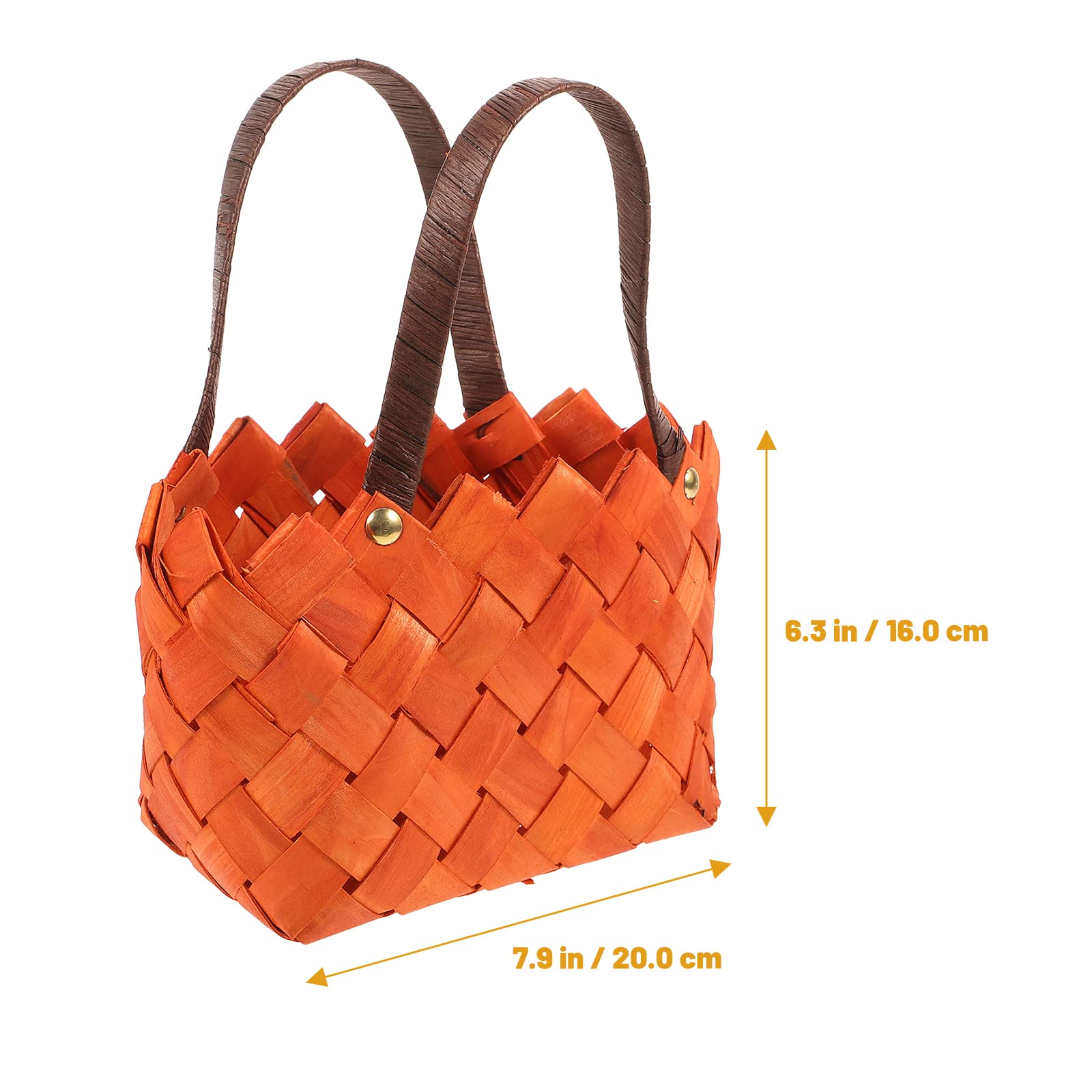 BESPORTBLE Handmade Woven Flower Basket - Small Brown Dried Flower Storage Basket for Home Decor, Wedding Centerpiece & Boho Room Decor - Portable Decorative Basket (1PC)