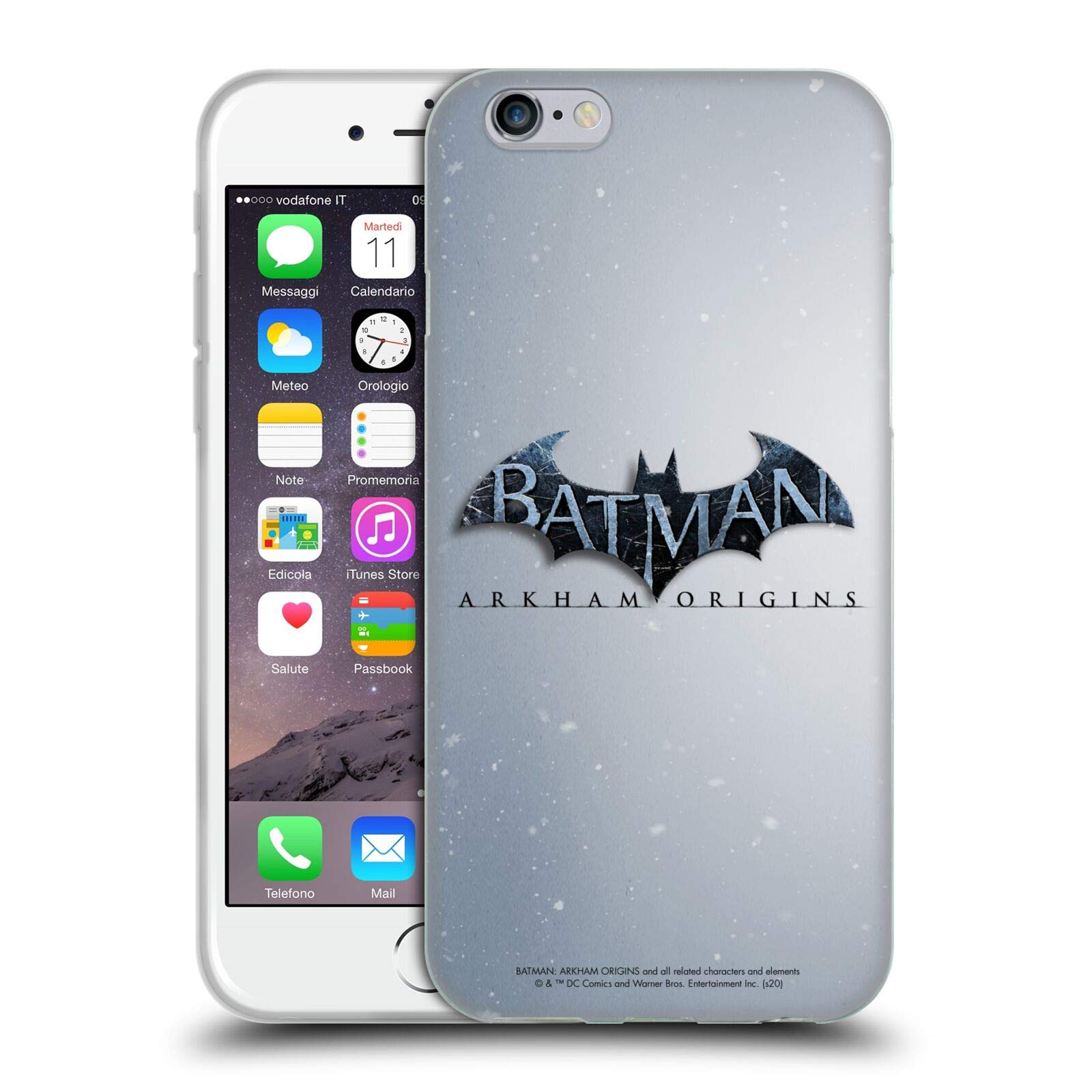Official Batman Arkham Origins Logo Soft Gel Case for iPhone 6/6s - Licensed Key Art Design | Perfect for Gaming Fans & Superhero Enthusiasts