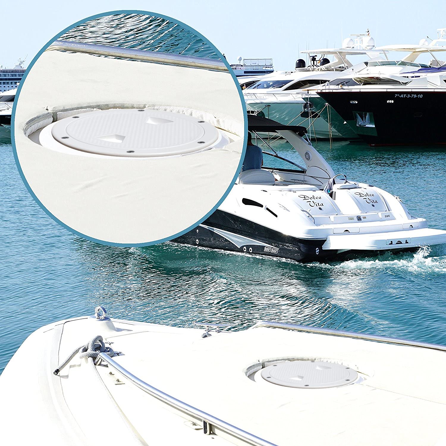 Salty Reef PVC Deck Plate - Waterproof Marine Boat Deck Cover for Boats, Yachts & Ships | Durable Non-Slip Surface for Wet & Dry Conditions | Ideal for Fishing, Sailing & Water Sports