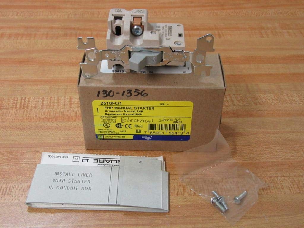 1 Pole 16 Amp Manual Motor Starter - 1 HP at 115V/230V/277V AC - Heavy Duty Toggle Switch for Pumps, Compressors & Industrial Equipment
