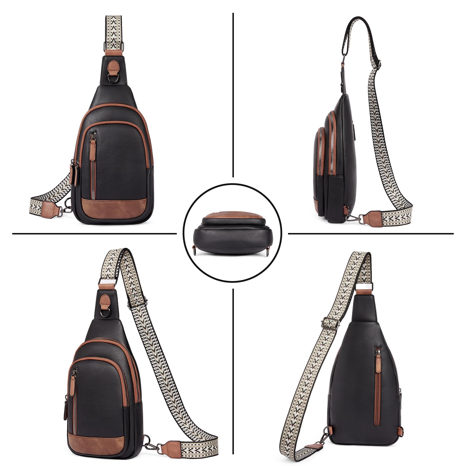 CLUCI Women's Leather Crossbody Bag - Stylish Sling Backpack Purse for Travel, Work & Everyday Use | Durable & Fashionable Shoulder Bag