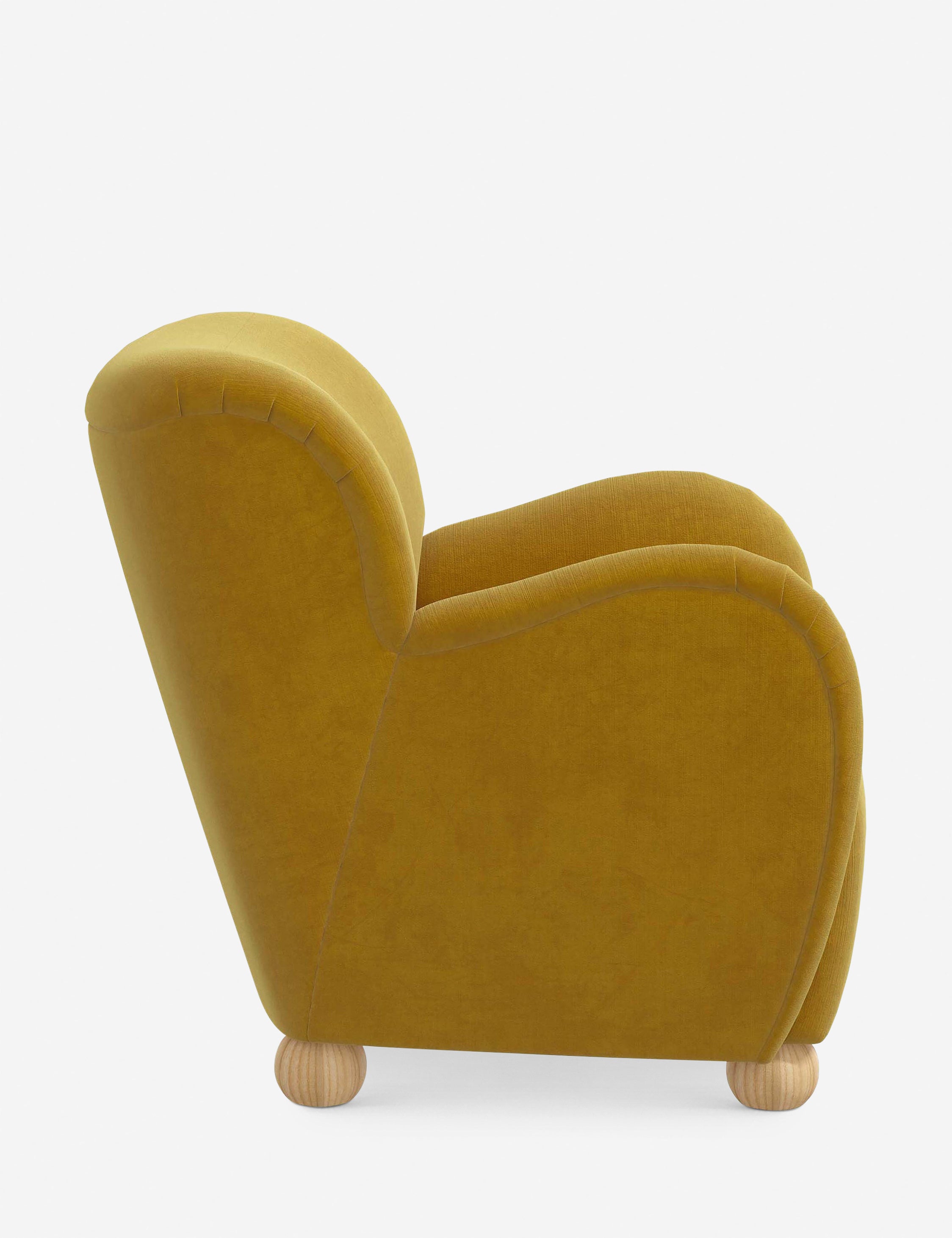 Baird Accent Chair - Modern Upholstered Lounge Chair for Living Room, Bedroom & Office - Stylish Comfortable Reading Chair with Wooden Legs - Perfect for Relaxing, Reading & Decorating Your Home