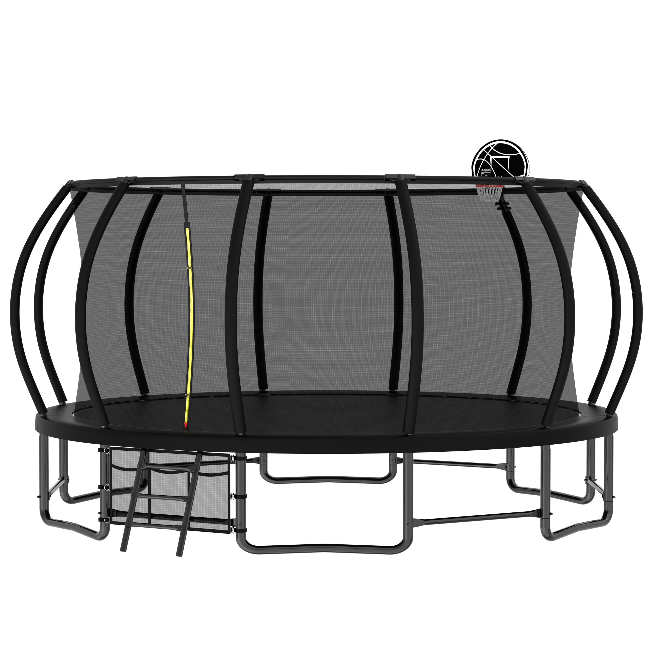 16FT Heavy Duty Outdoor Trampoline for Kids & Adults - ASTM Approved Anti-Rust Pumpkin Trampoline with Curved Poles | Perfect for Backyard Fun, Exercise & Family Bonding