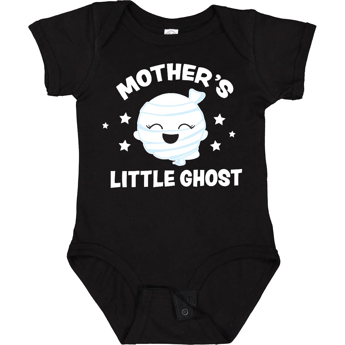 Inktastic Cute Mother's Little Ghost with Stars Baby Bodysuit - Soft Cotton Infant Onesie for Halloween & Everyday Wear - Perfect Gift for Newborns & Baby Showers