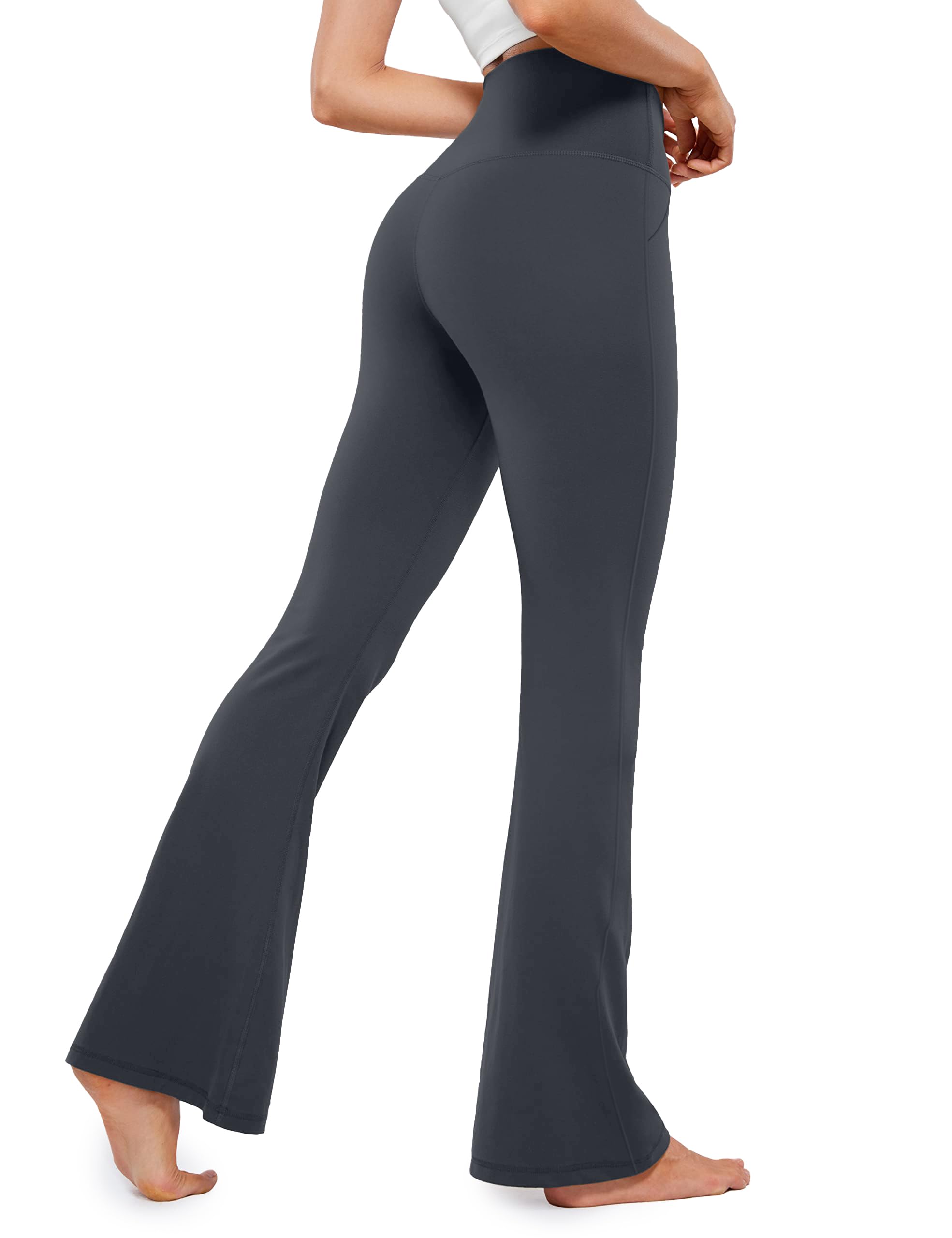 JADD Women's High Waisted Flare Yoga Pants with Pockets - Tummy Control Bootcut Leggings for Workout, Yoga & Casual Wear | Crossover Design Dress Pants for Women