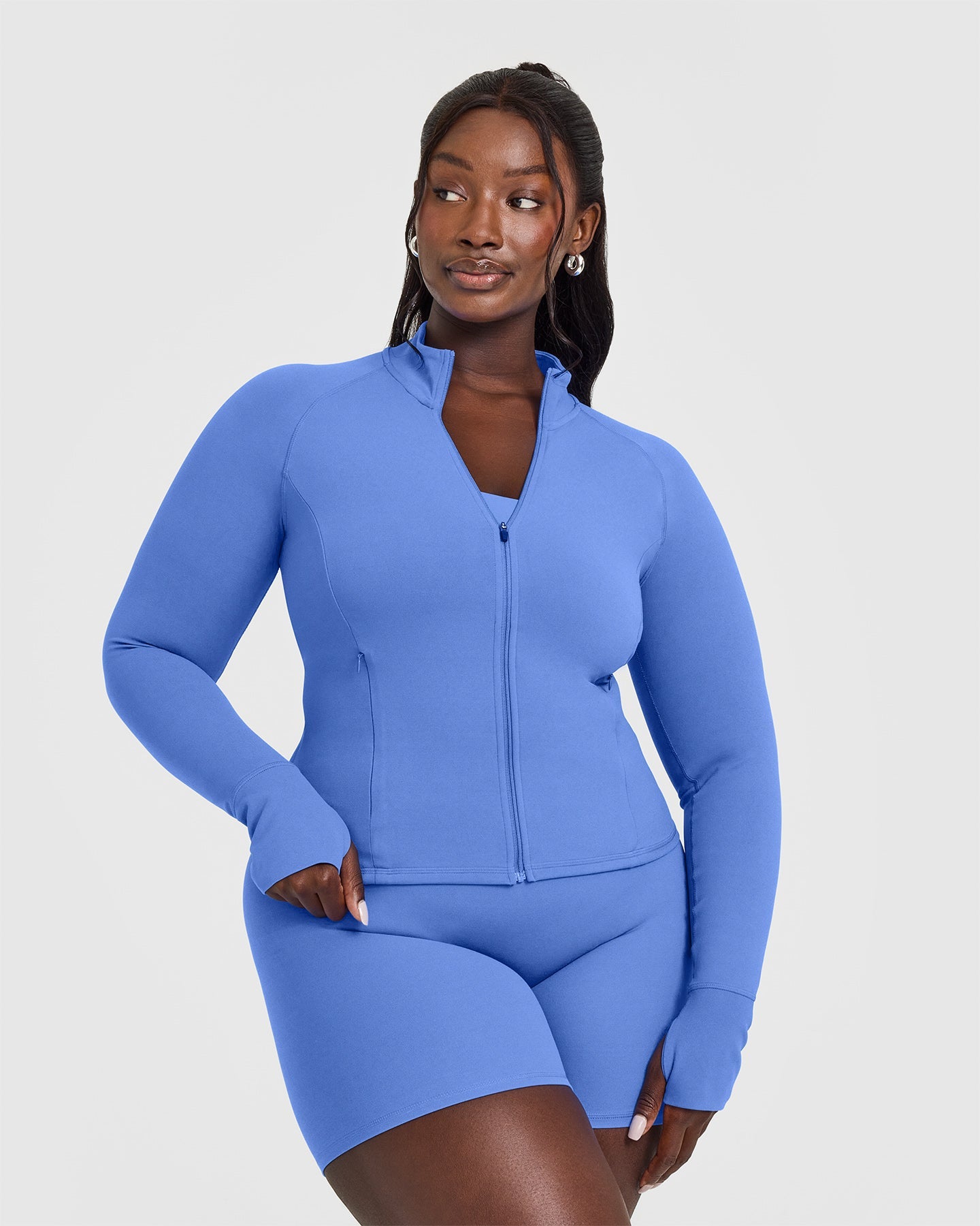 SoftMotion™ Lightweight Water-Resistant Jacket for Men & Women - Glaucous Blue | Outdoor Hiking, Travel & Everyday Wear