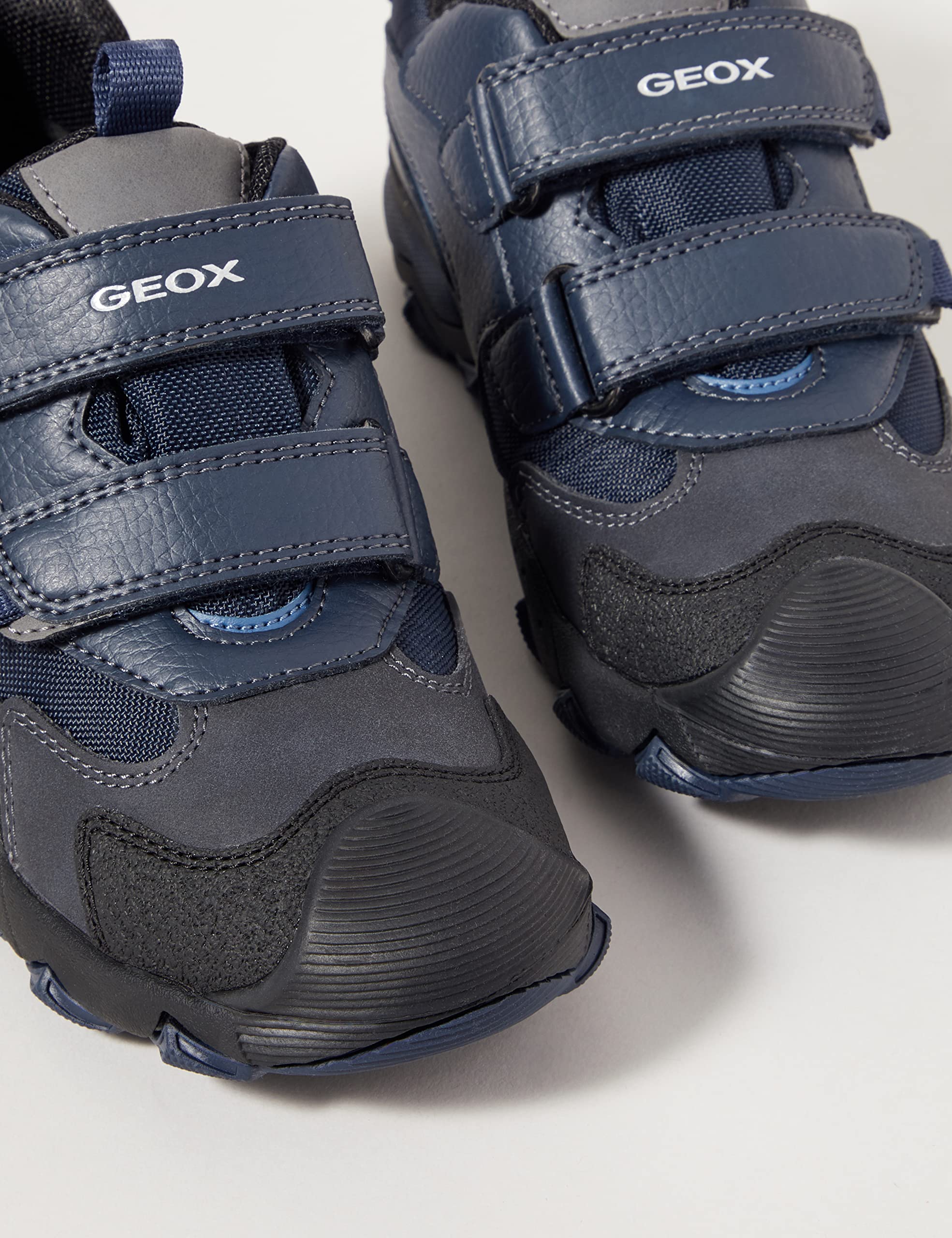Geox Boys' Buller Velcro Sneakers - Breathable Lightweight Comfortable Kids Shoes for School, Play & Everyday Wear