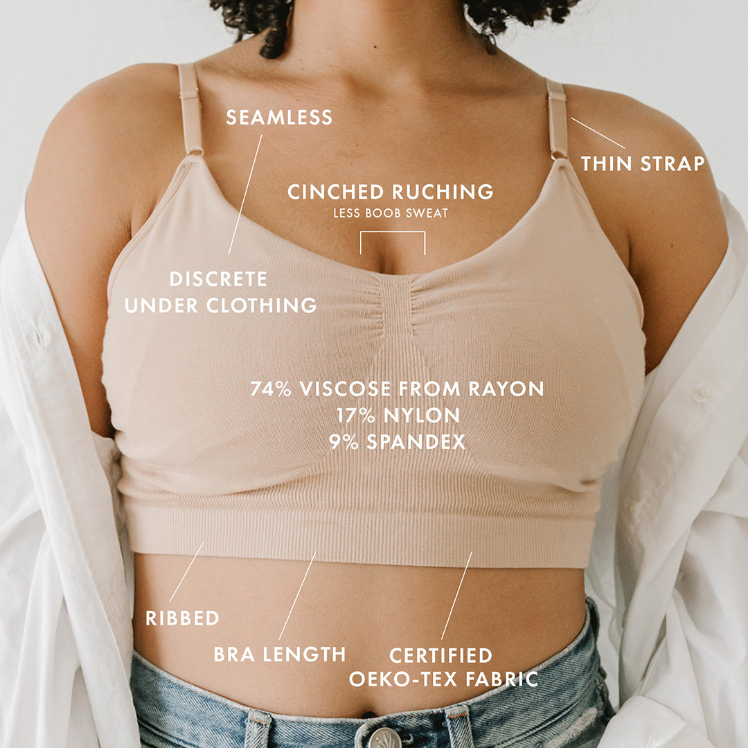 BOOBIE Hands Free Pumping & Nursing Bra - Wireless Postpartum Comfort for Breastfeeding Moms - Perfect for Work, Travel & Daily Use