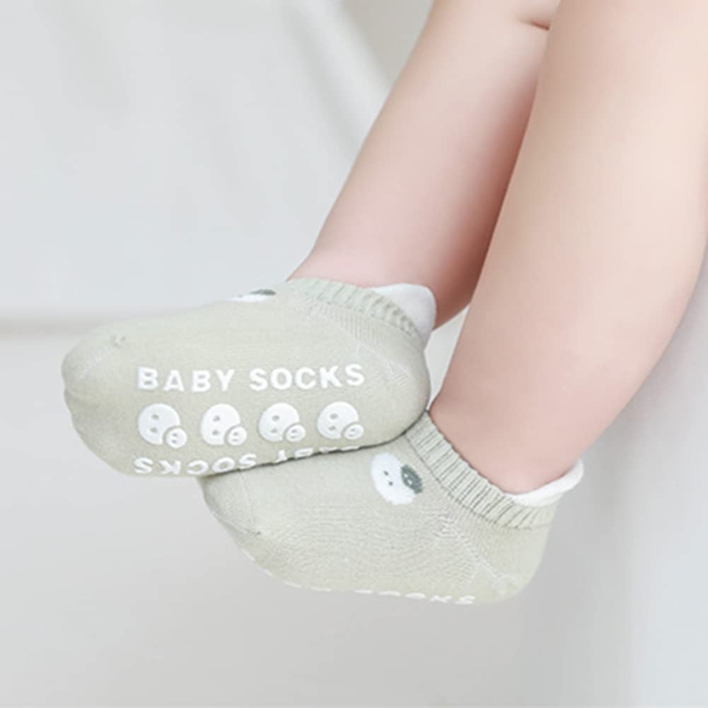 **Non-Slip Baby Socks with Grips for Toddlers & Infants - Anti-Skid Unisex Ankle Socks for Boys & Girls - Perfect for Playtime & Indoor Safety**