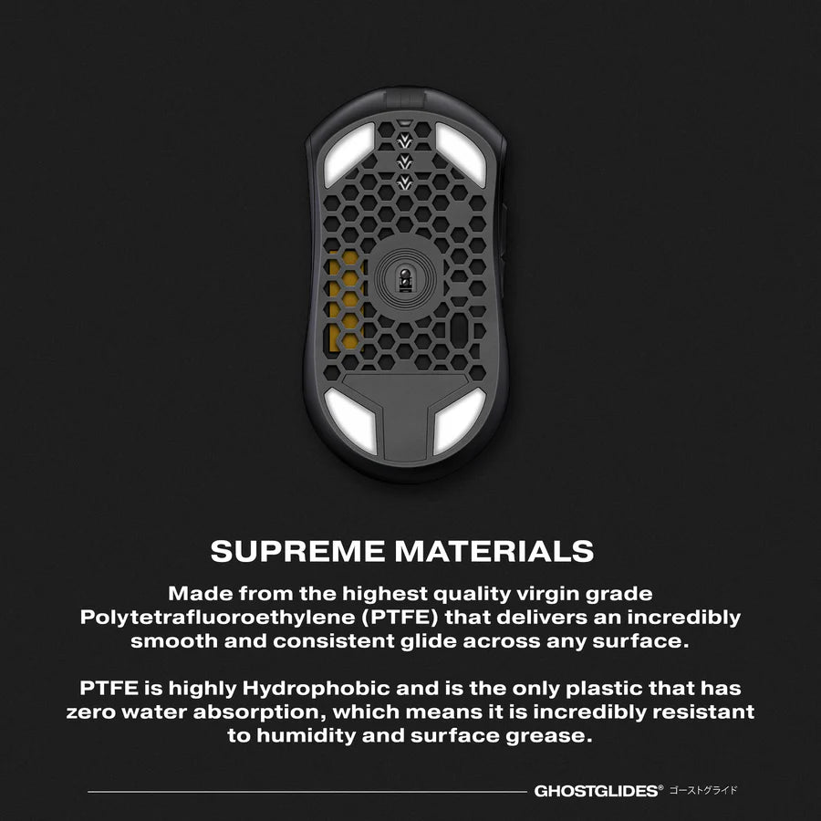 GHOSTGLIDES EDGERUNNER Mouse Skates for Finalmouse ULX, UL2 & Starlight-12 - Ultra Smooth Glide for Gaming & Esports Performance