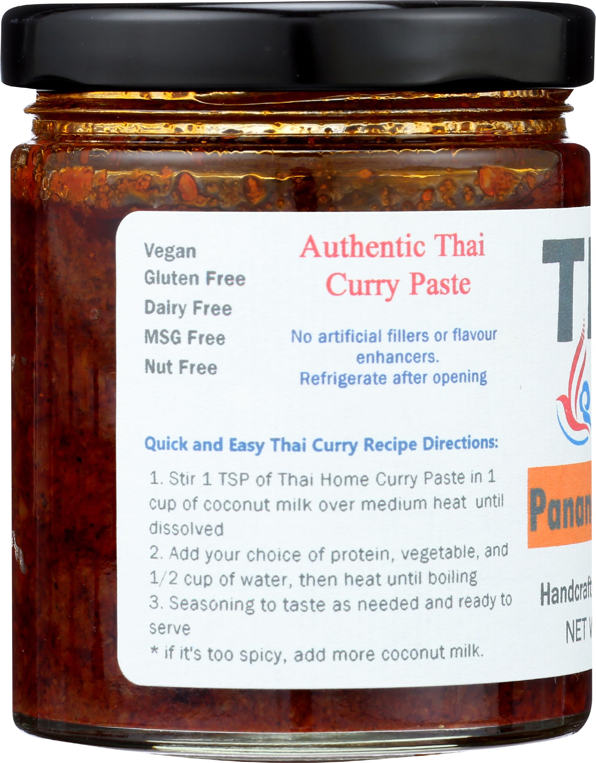 Authentic Thai Panang Curry Paste - 6.5 oz (184g) | Premium Gluten-Free & Vegan Curry Sauce for Cooking Thai Food at Home | Perfect for Stir-Fries, Soups, and Traditional Panang Curry Dishes