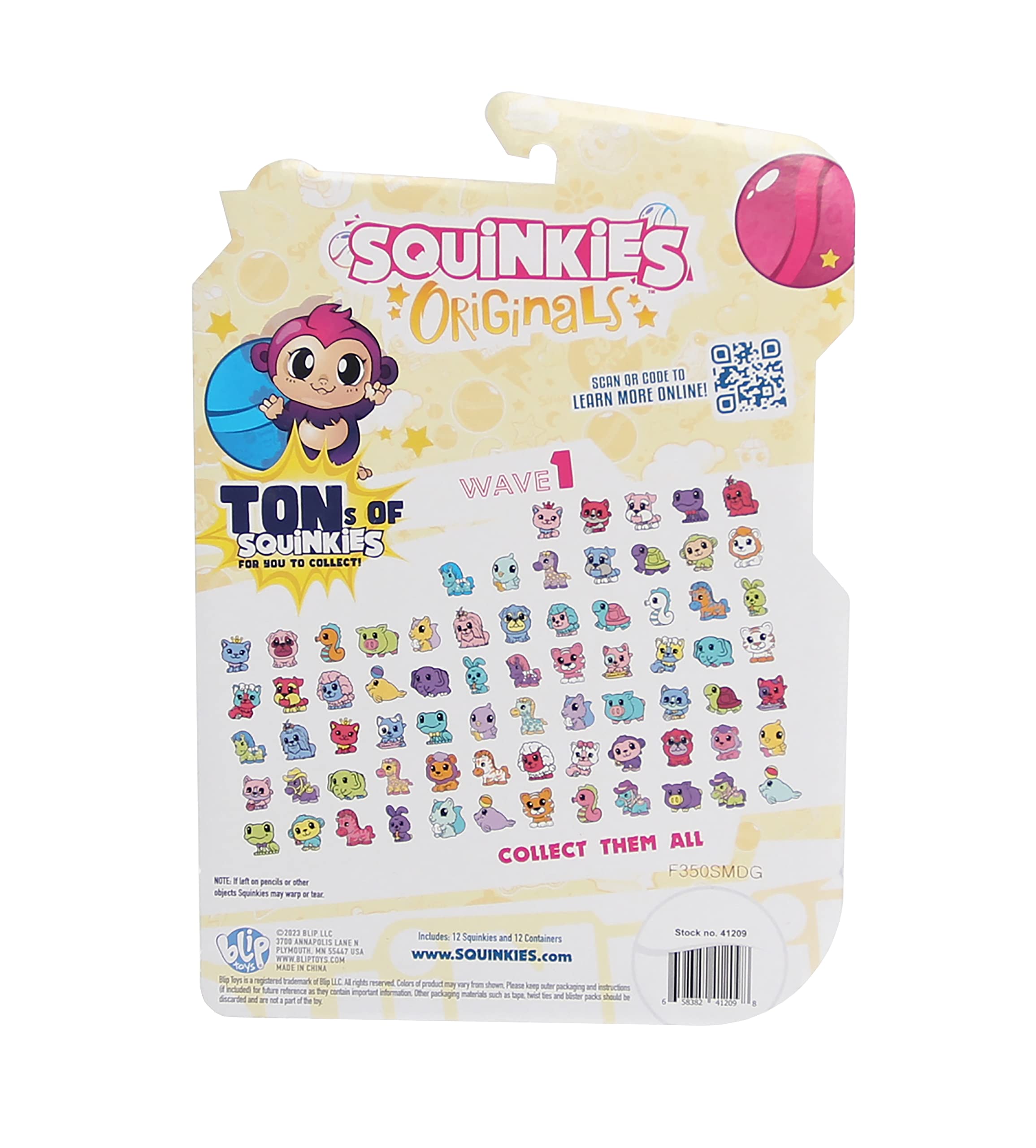 12 Pack Mini Squishy Toys - Friends & Animals Collection for Stress Relief