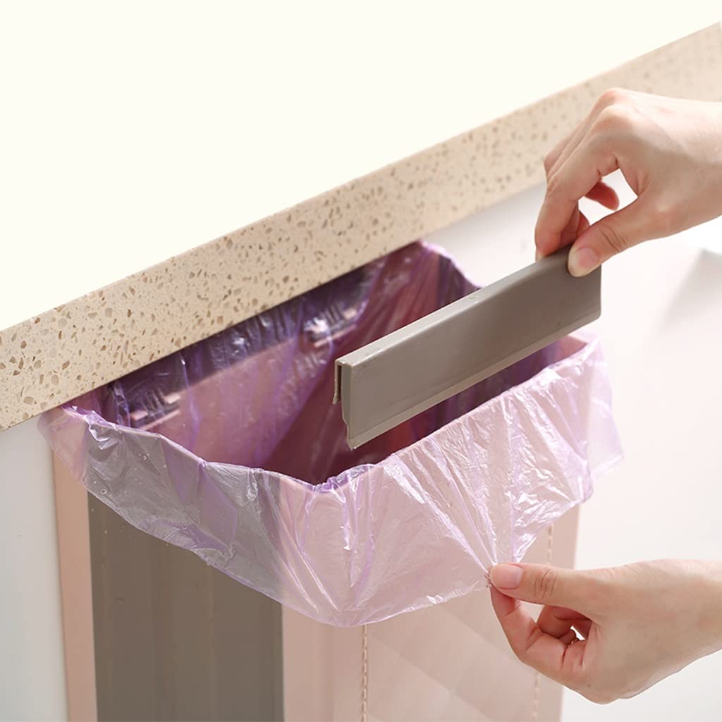 Collapsible Trash Can 10L - Foldable Wall Mounted Waste Bin for Kitchen, Bathroom, Office & Car | Space Saving Hanging Garbage Can | Durable Plastic Gray Dustbin (Perfect for Small Spaces, RVs & Under Cabinet Use)