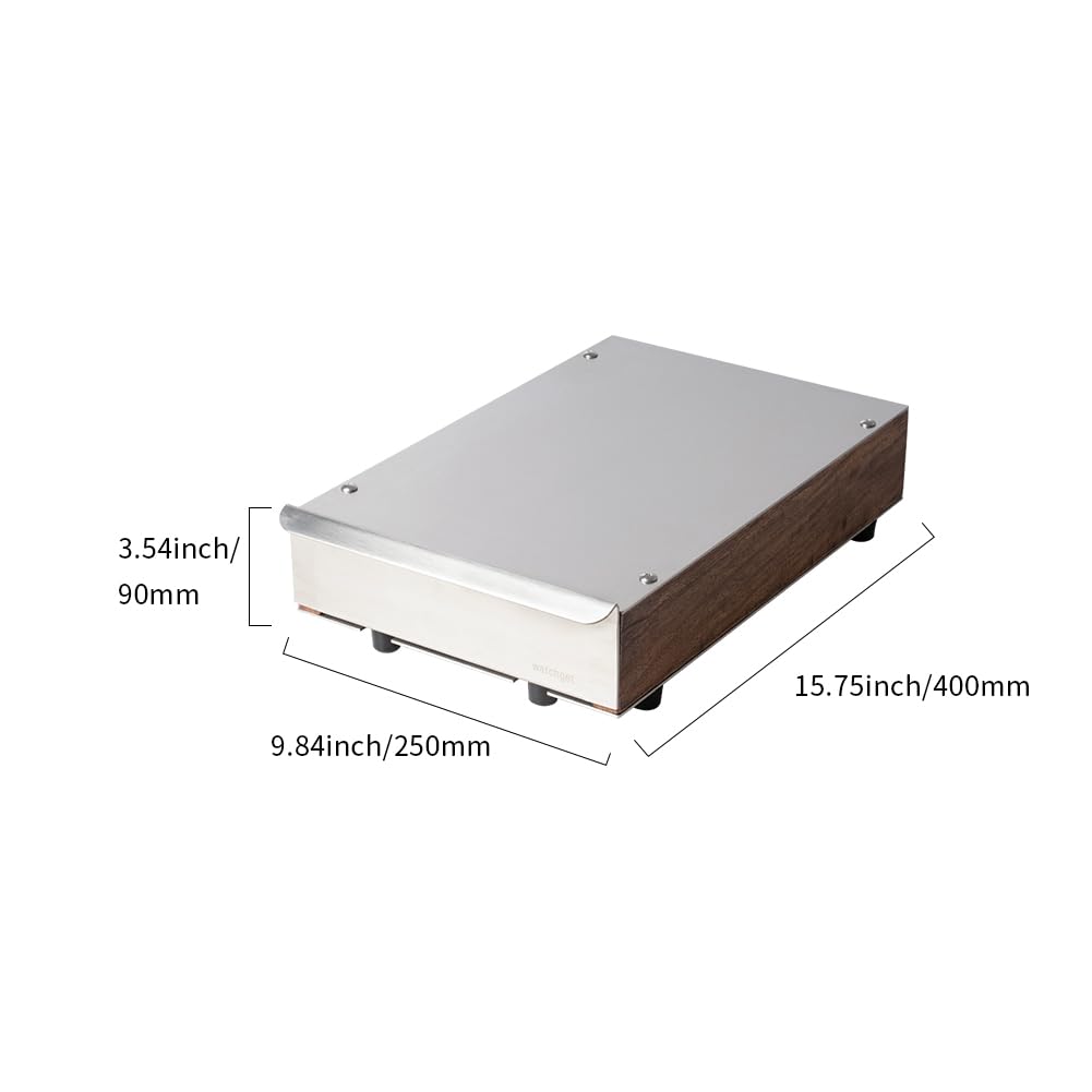 Stainless Steel Espresso Knock Box with Removable Drawer & Knock Bar - Detachable Coffee Grounds Container with Non-Slip Base for Home, Office & Coffee Shops | Perfect for Baristas & Coffee Enthusiasts