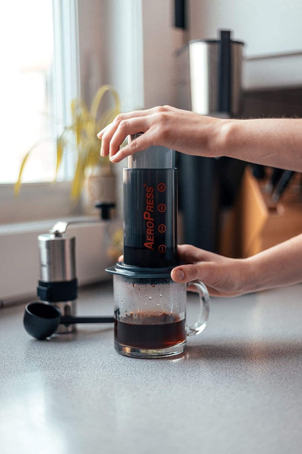 AeroPress Coffee and Espresso Maker - Portable, Fast, and Easy to Use for Travel, Camping, and Home Brewing