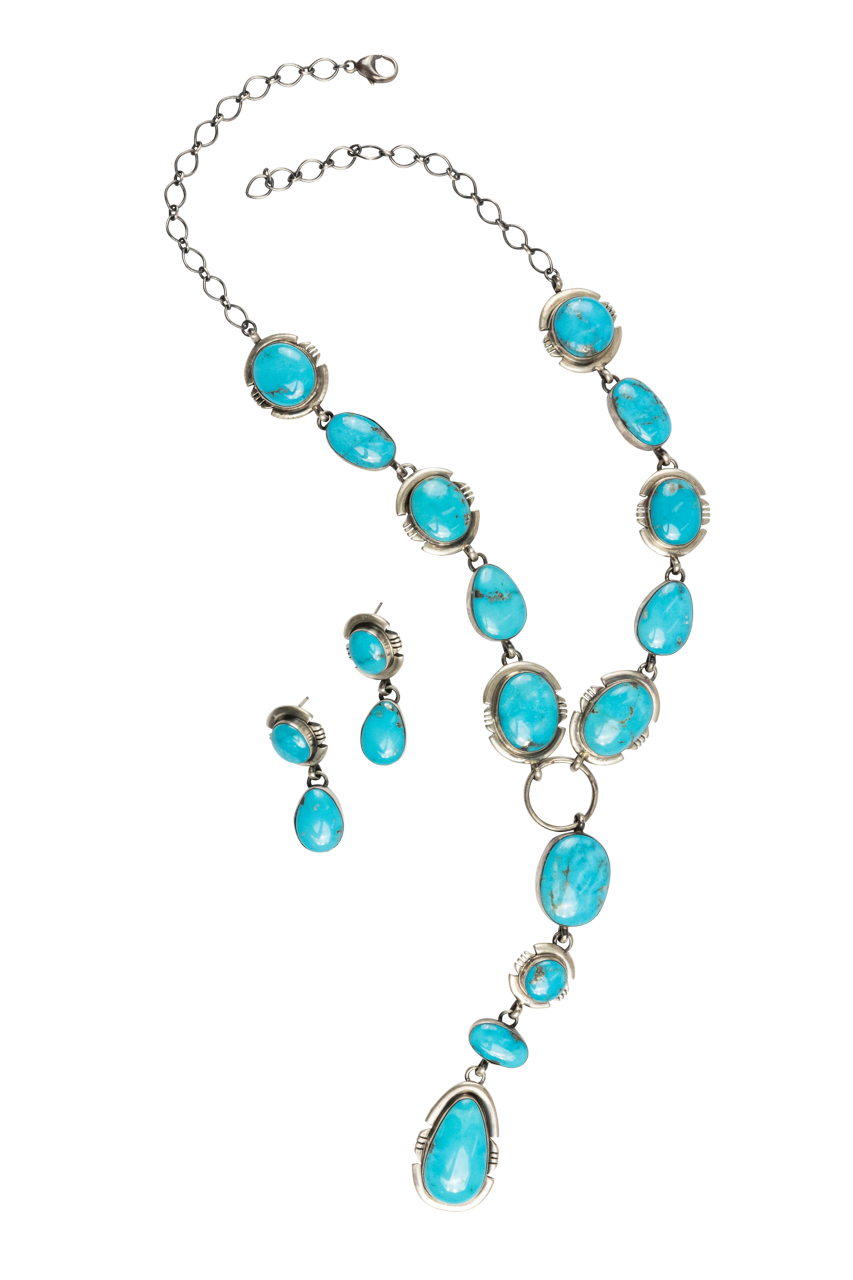 Multi Stone Turquoise Necklace Set – Handmade Boho Jewelry for Women, Natural Gemstone Beaded Necklace – Perfect for Festivals, Weddings & Boho Fashion