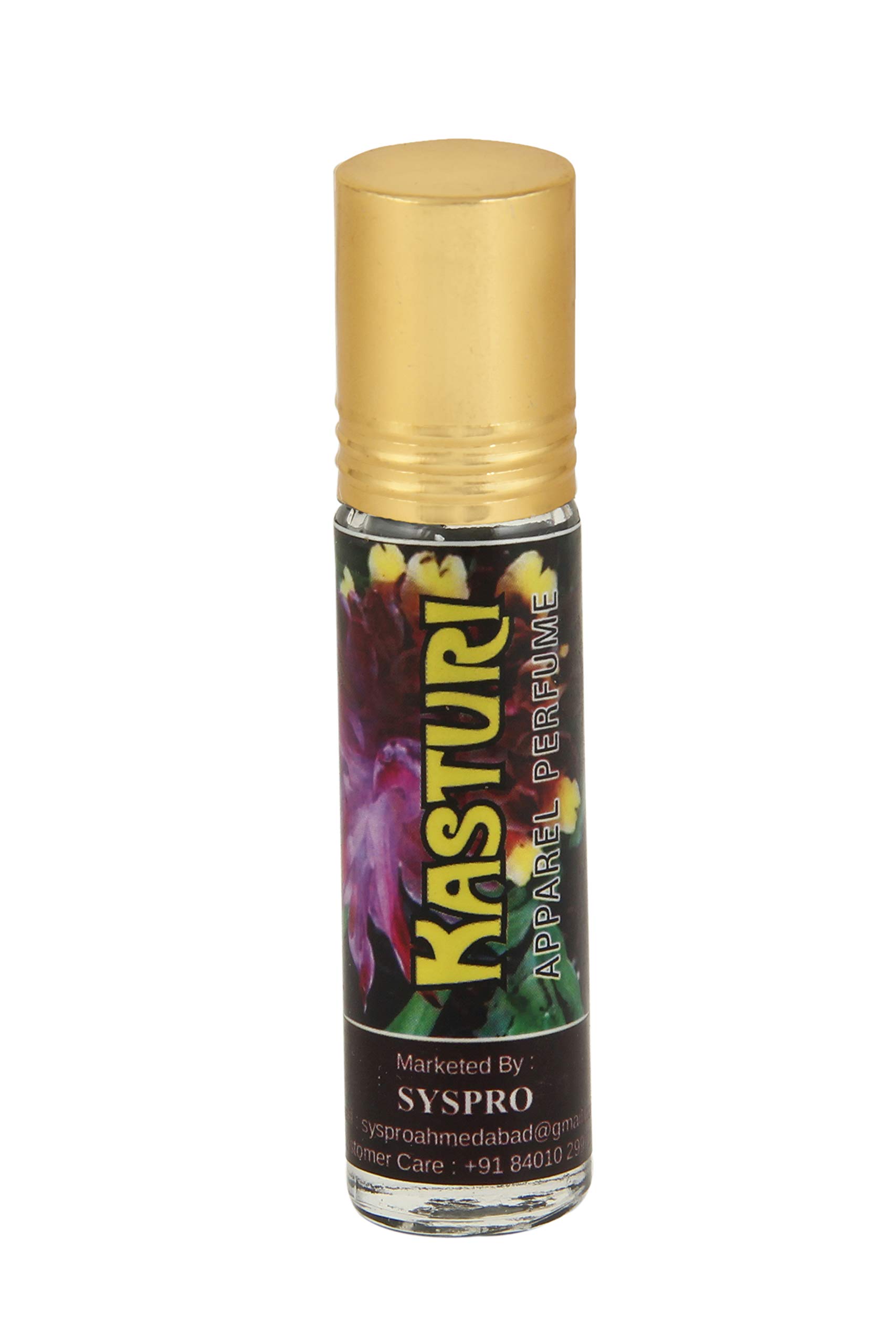 SYSPRO Pure Kasturi Roll-On Perfume for Men & Women - Natural Attar Fragrance Oil - Valentine's Day, Birthday & New Year Gift (8ml) | Perfect for Daily Wear, Special Occasions & Aromatherapy