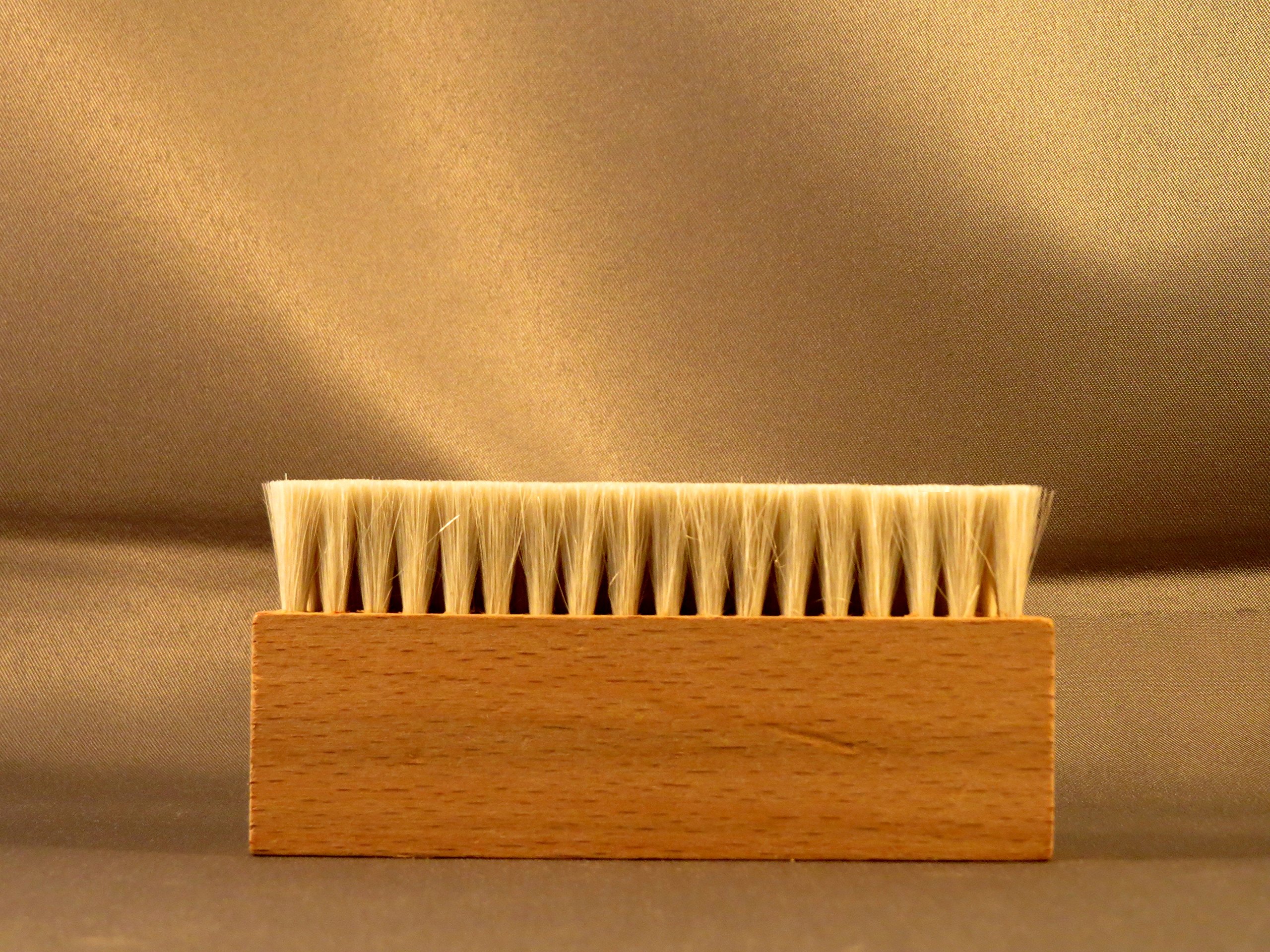 Premium Wooden 3-Row Goat Hair Anti-Static Record Cleaning Brush - Gentle Vinyl LP & 78 RPM Record Cleaner for Audiophiles & Music Collectors - Perfect for Home, Studio & Record Store Use