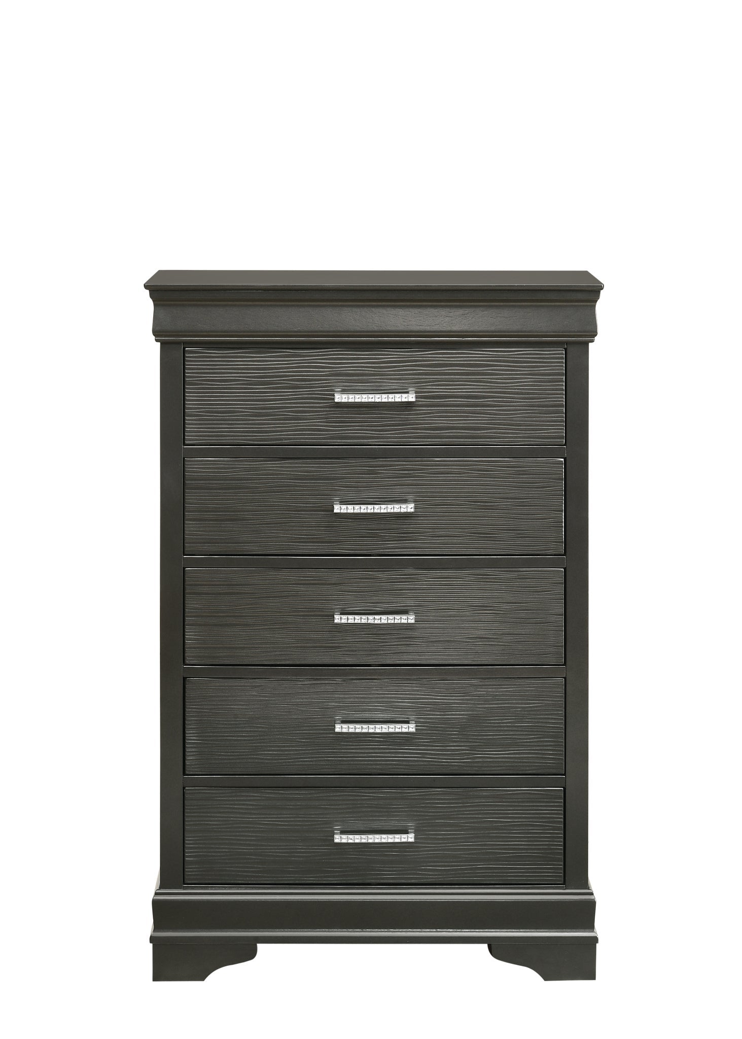 Brooklyn Bedroom Chest - 5 Drawer Wooden Dresser for Bedroom Storage, Organizer for Clothes & Accessories | Perfect for Master Bedroom, Guest Room & Dorm Furniture