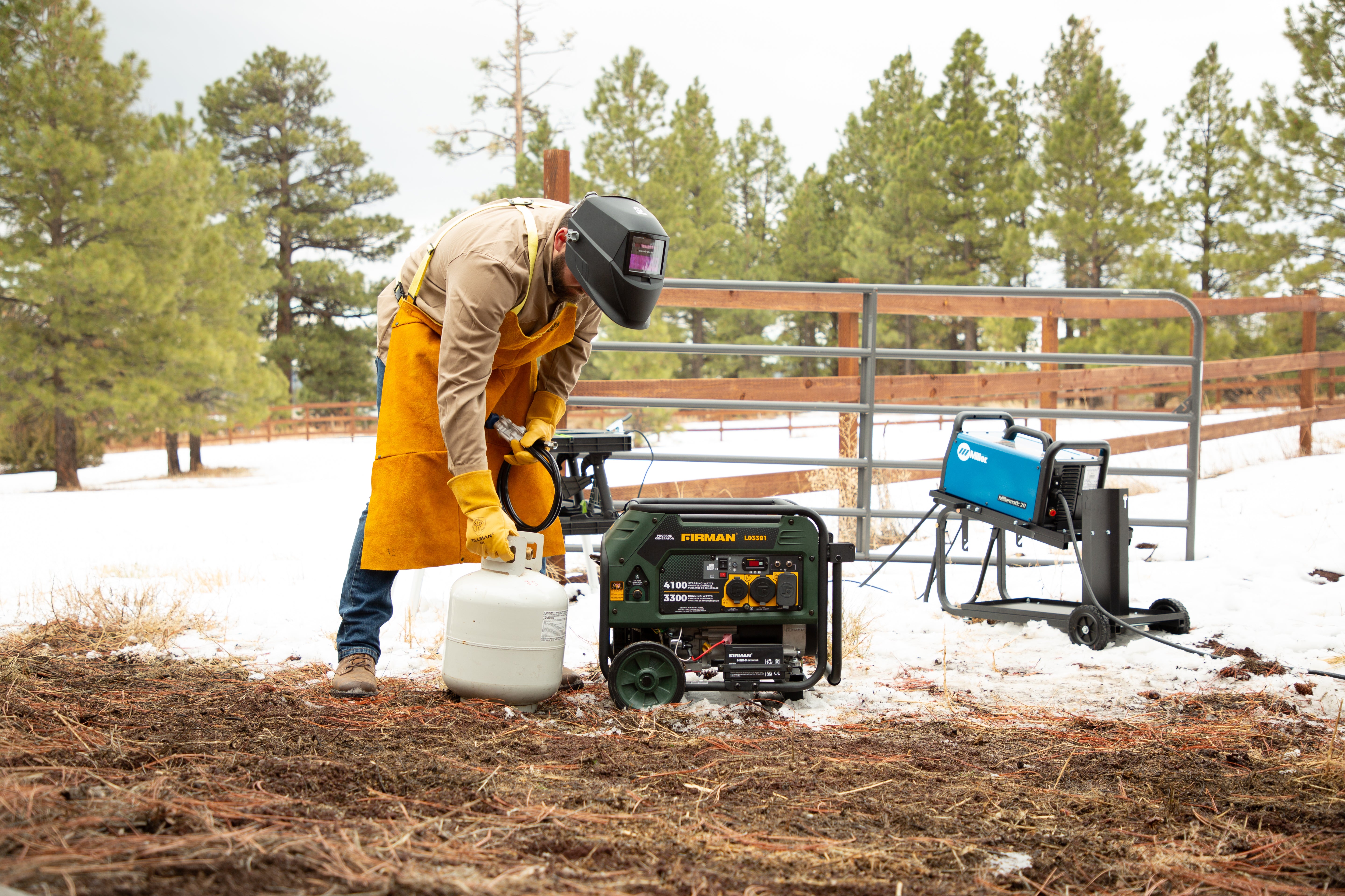 4100W LPG Portable Generator with Electric Start - Perfect for Camping, RV Trips, and Emergency Power Backup