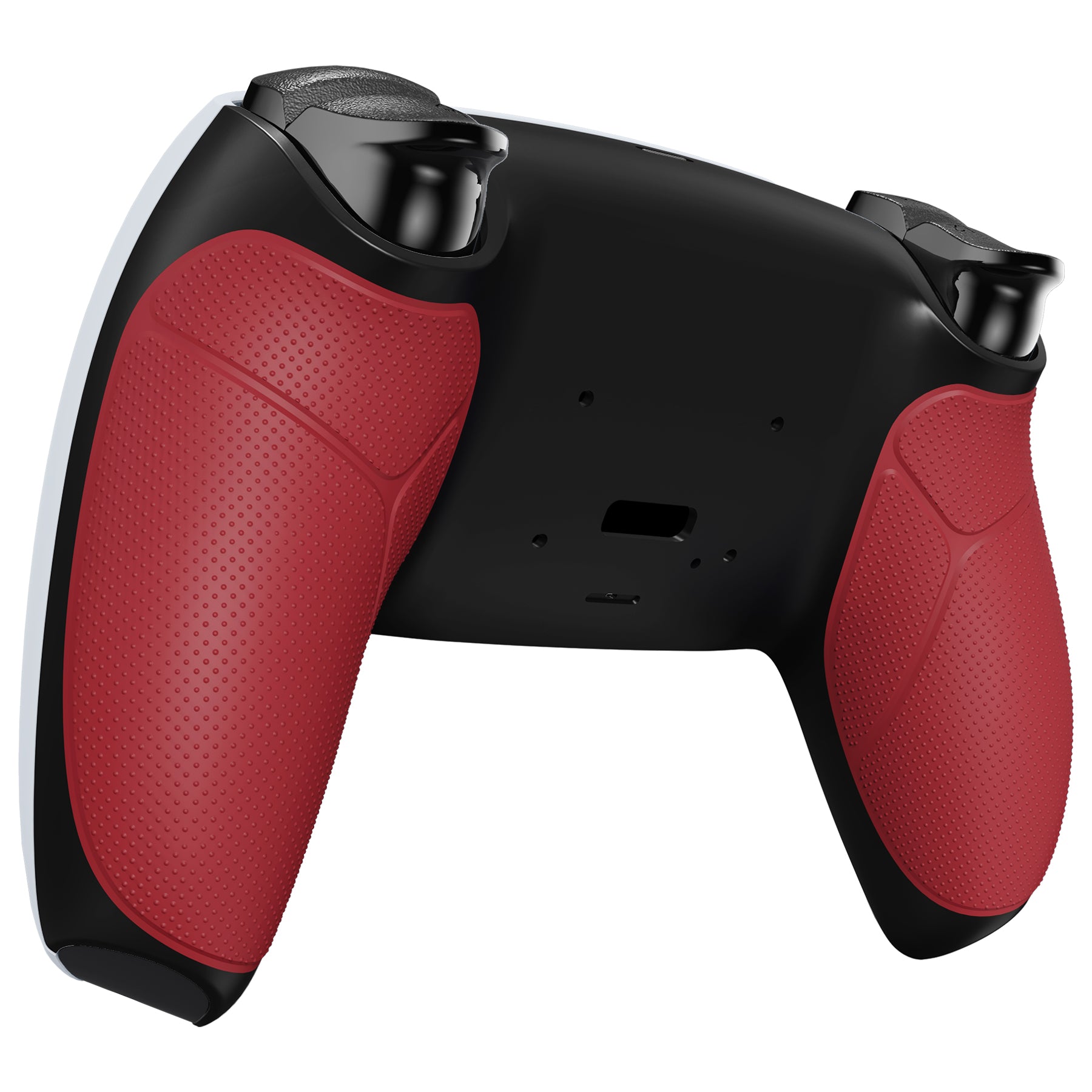 eXtremeRate Performance Grip - Redesigned Rubberized Red Back Shell for PS5 Controller | Compatible with RISE Remap Kit | Enhanced Grip for Gaming, Streaming & Esports