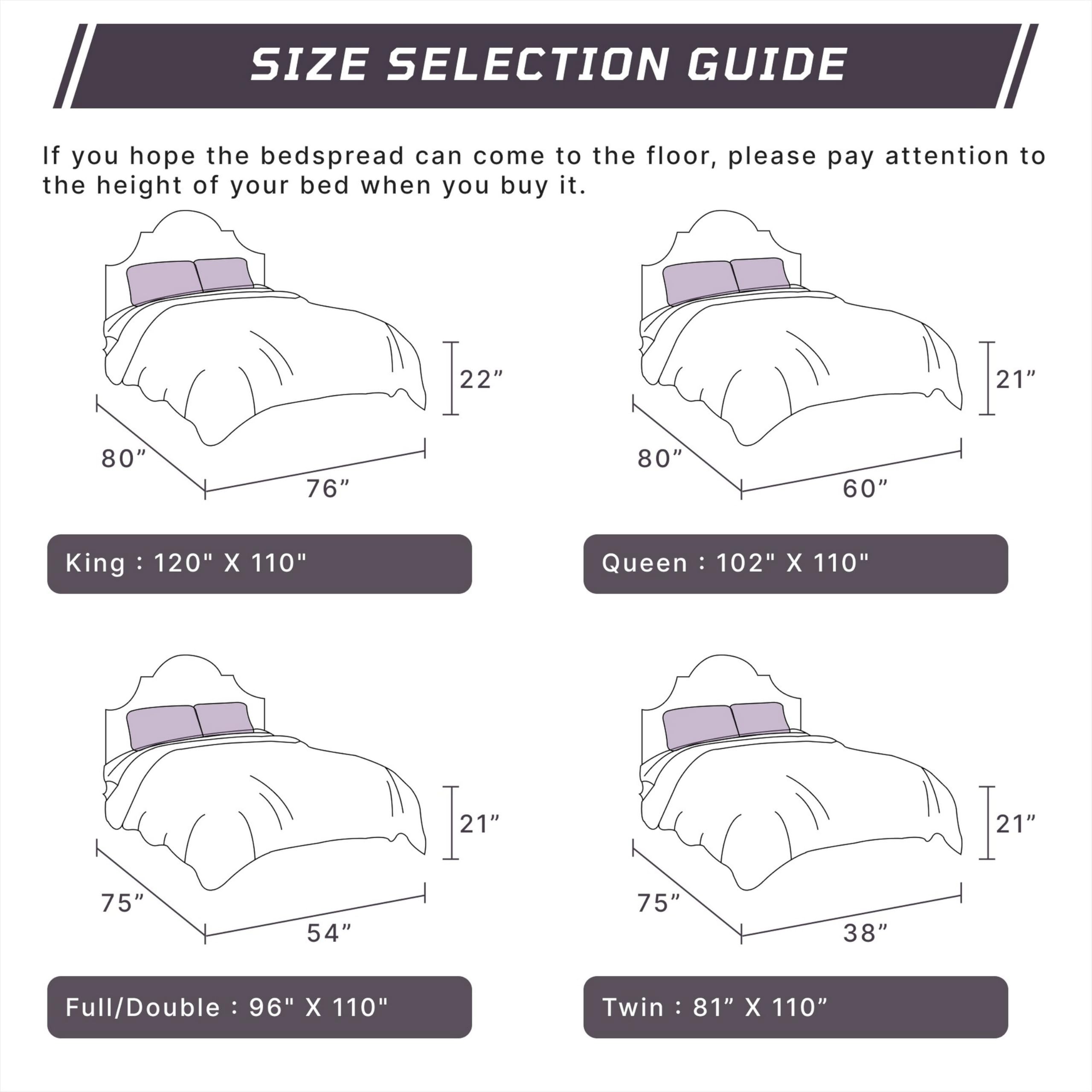 Better Trends 3-Piece 100% Cotton Chenille Bedspread Set - King Size (120