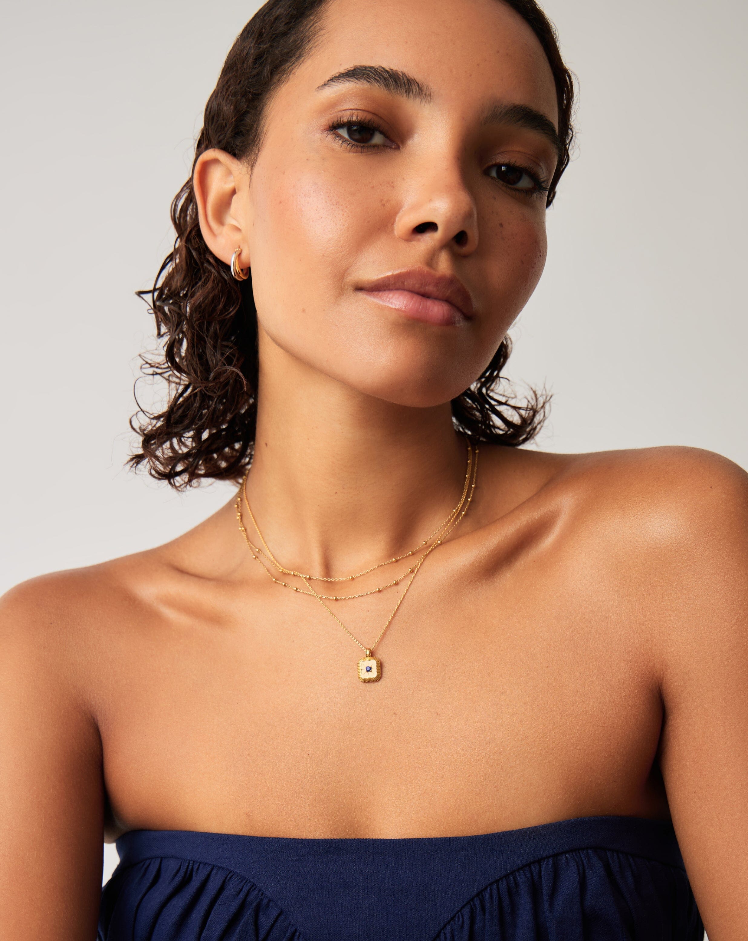 September Birthstone Pendant Necklace - 18k Gold Vermeil with Genuine Lapis Lazuli | Elegant Jewelry Gift for Women, Birthday, Anniversary & Special Occasions