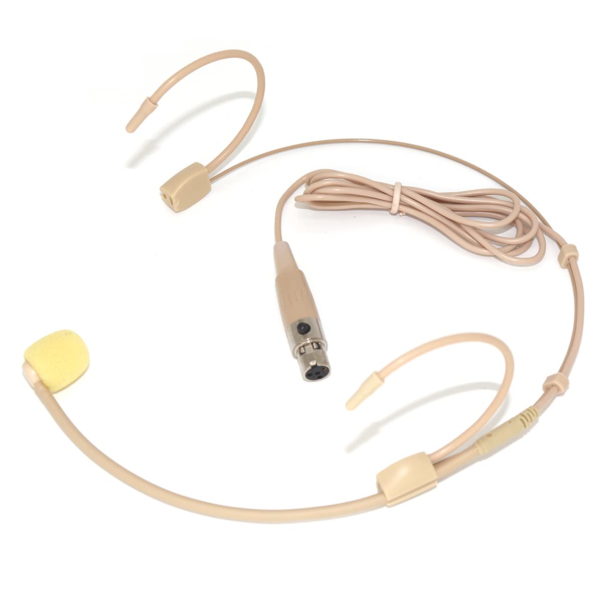 Professional Over-Ear Headset Microphone with Cardioid Condenser - Compatible with Shure Wireless System (4-Pin XLR TA4F Plug) - Ideal for Live Performances, Public Speaking & Broadcast Studios