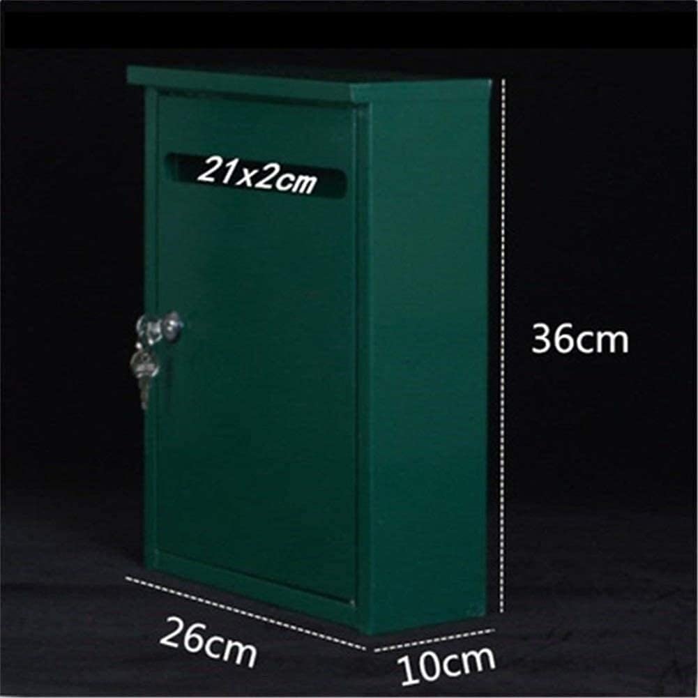 Secure Locking Mailbox - Heavy Duty Rectangular Letter Post Box with Key for Outdoor Use | Weatherproof Parcel Drop Box for Home, Office & Apartment | Durable Mail Collection Solution