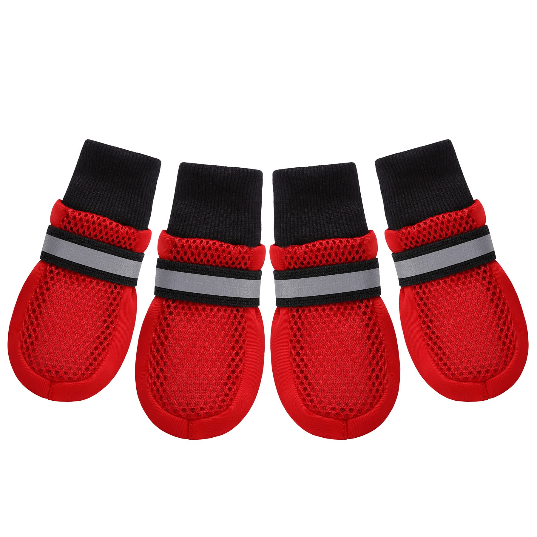 **Breathable Mesh Dog Boots for Large Dogs - Paw Protection for Hot Pavement & Outdoor Adventures - Perfect for Hiking, Walking, and Summer Activities**