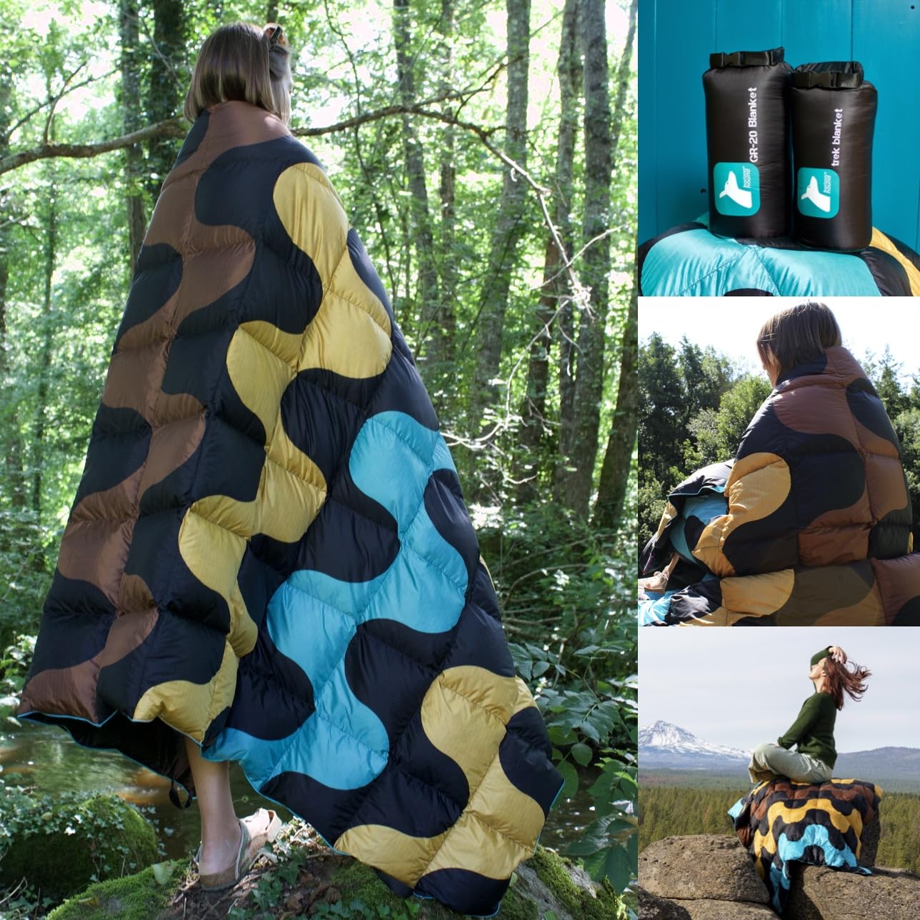 Horizon Hound Down Camping Blanket - Lightweight Waterproof Outdoor Travel Quilt for Camping, Hiking, Picnics & Festivals | Sustainable Insulated Warm Gear | Perfect for Backpacking, Beach Trips & Stadium Events
