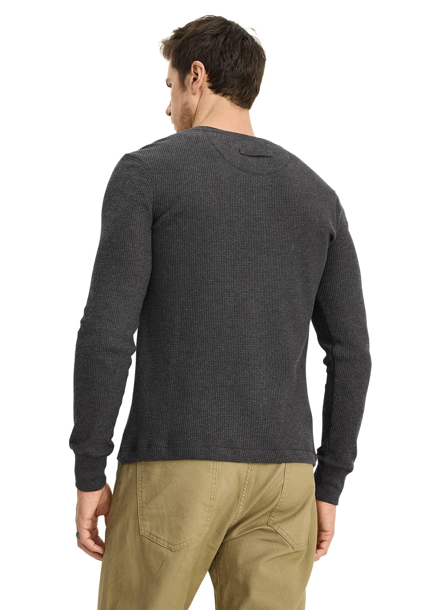 Jockey Men's Baselayer Long Sleeve Waffle Henley Shirt - Thermal Underwear for Cold Weather, Moisture Wicking & Breathable - Perfect for Winter Sports, Hiking & Layering