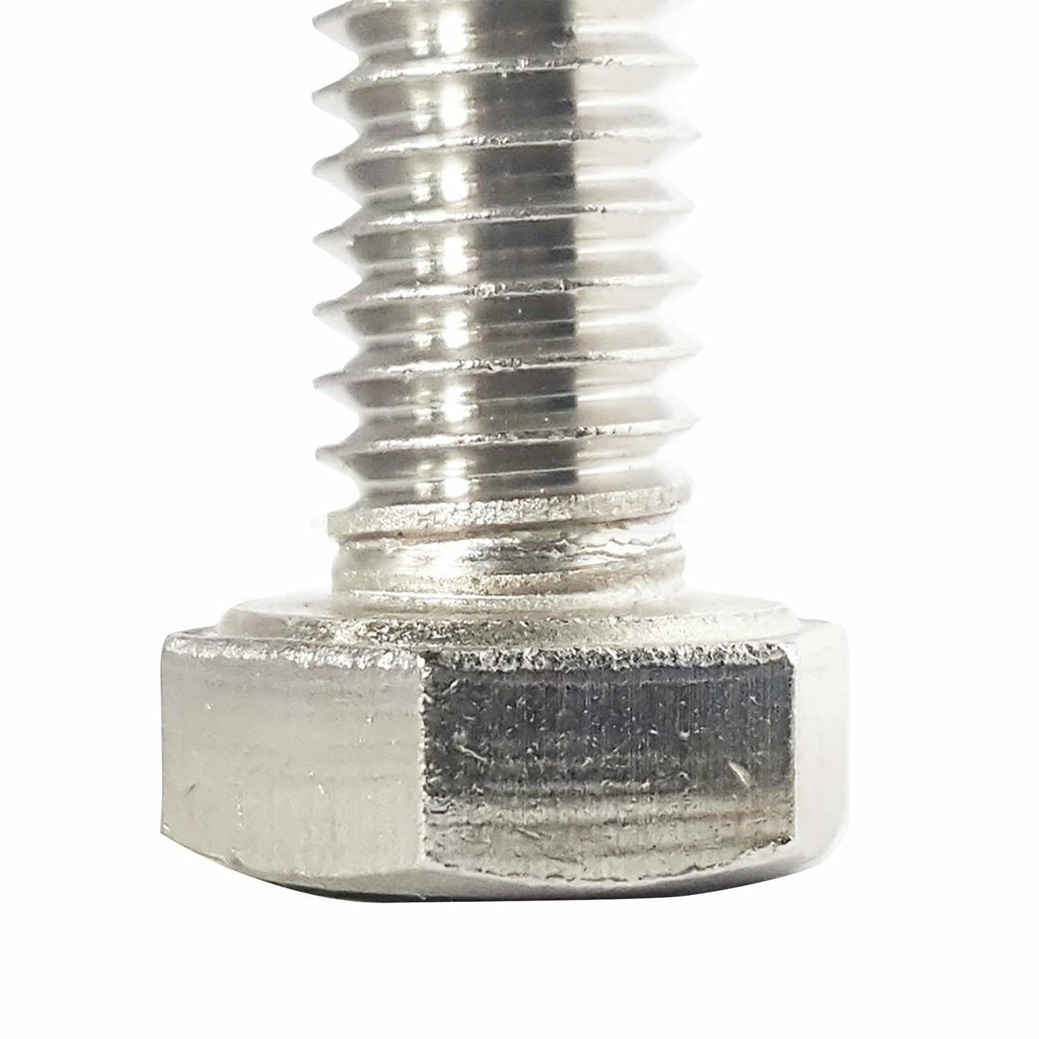 50pcs 1/2-13 x 6 Inch 18-8 Grade Stainless Steel Hex Head Bolts - Heavy Duty DIY, Construction & Automotive Fasteners for Machinery, Furniture and Metal Projects