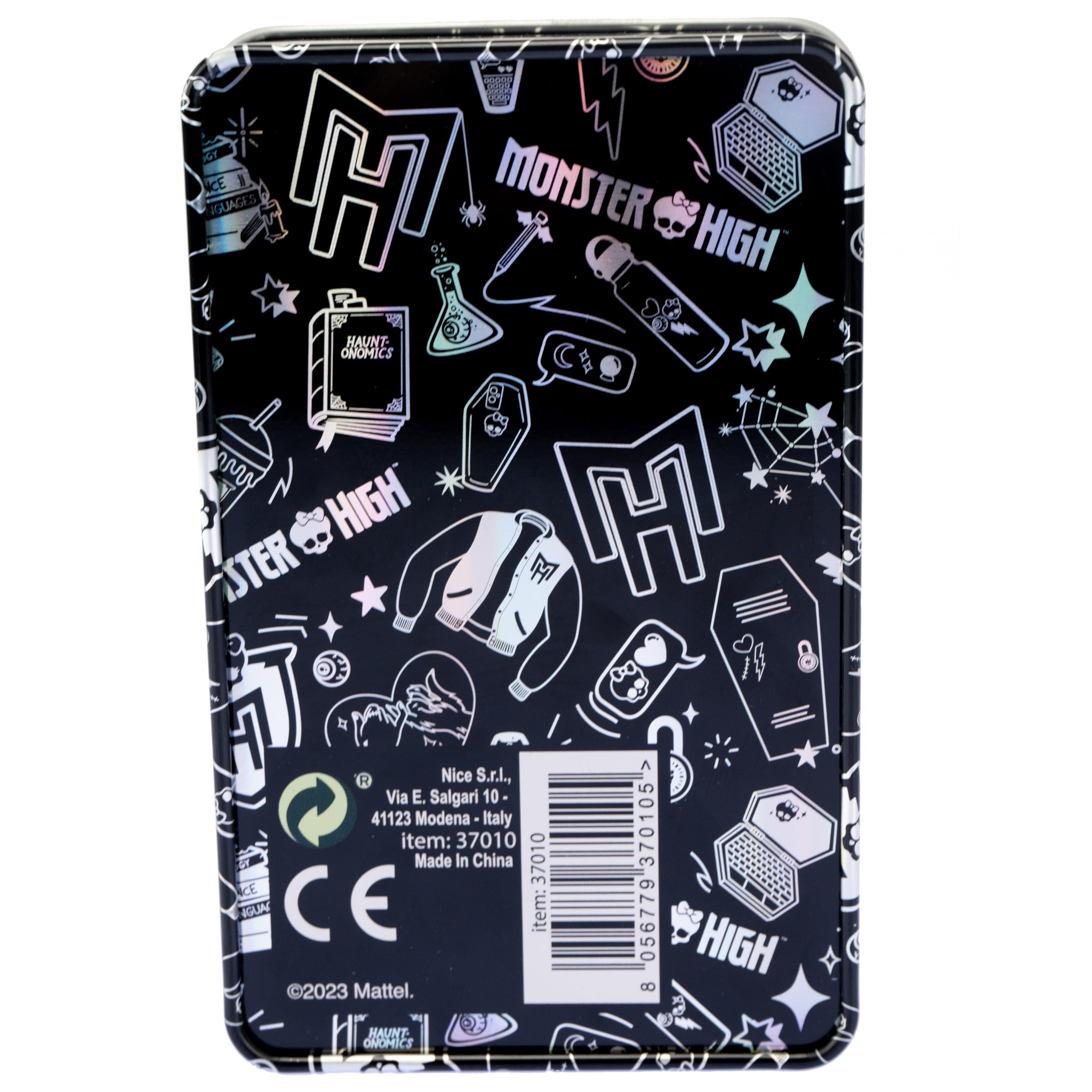 Monster High Tin Case Nail & Makeup Set - Eyeshadow Palette & Nail Polish Kit for Teens, Girls | Perfect for Birthday Gifts, Halloween Costumes & Party Makeovers