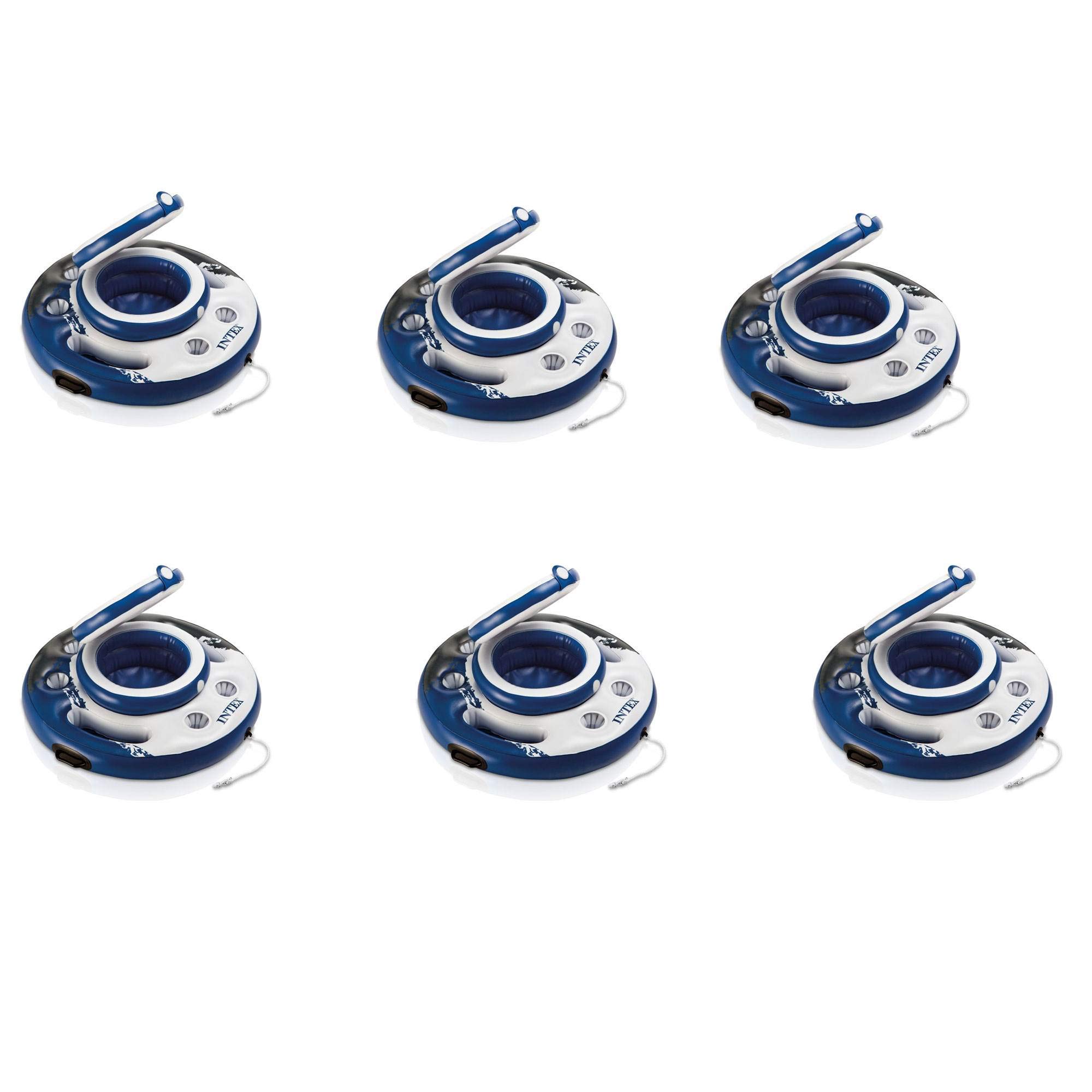 Intex Mega Chill Inflatable Floating Beverage Cooler - 24 Can Capacity (6 Pack) - Perfect for Pool Parties, Beach Trips & Summer BBQs