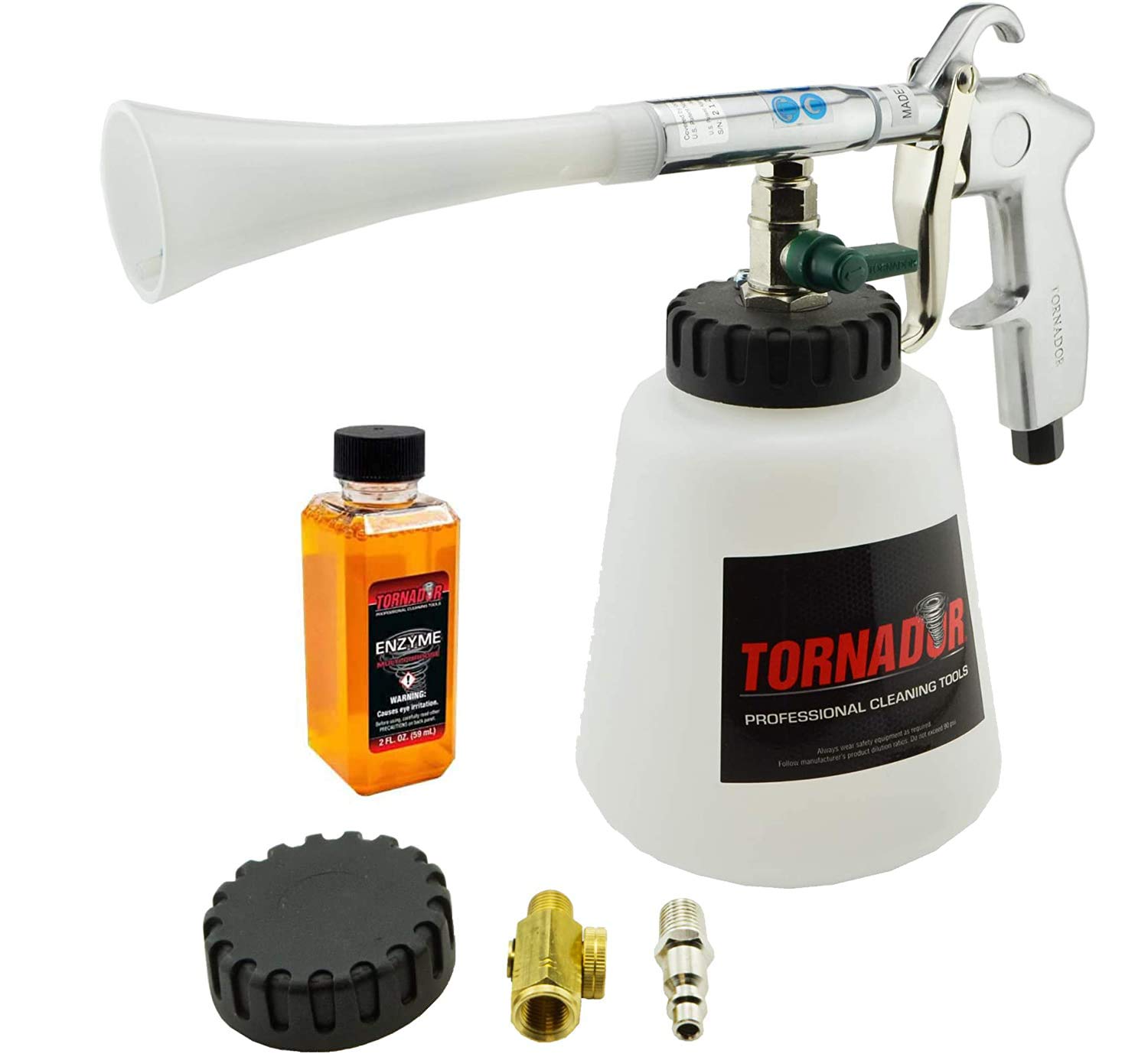 Tornador Z-010 Classic Car Detailing Kit with Enzyme Cleaner | Professional Auto Interior Cleaning Tool for Cars, Trucks & SUVs | Perfect for Detailing, Stain Removal & Odor Elimination