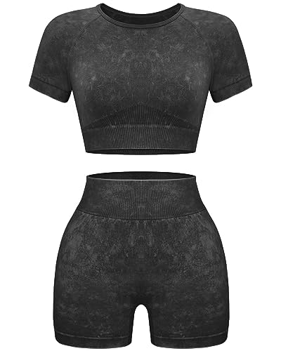 Short-sleeve + Shorts: Black
