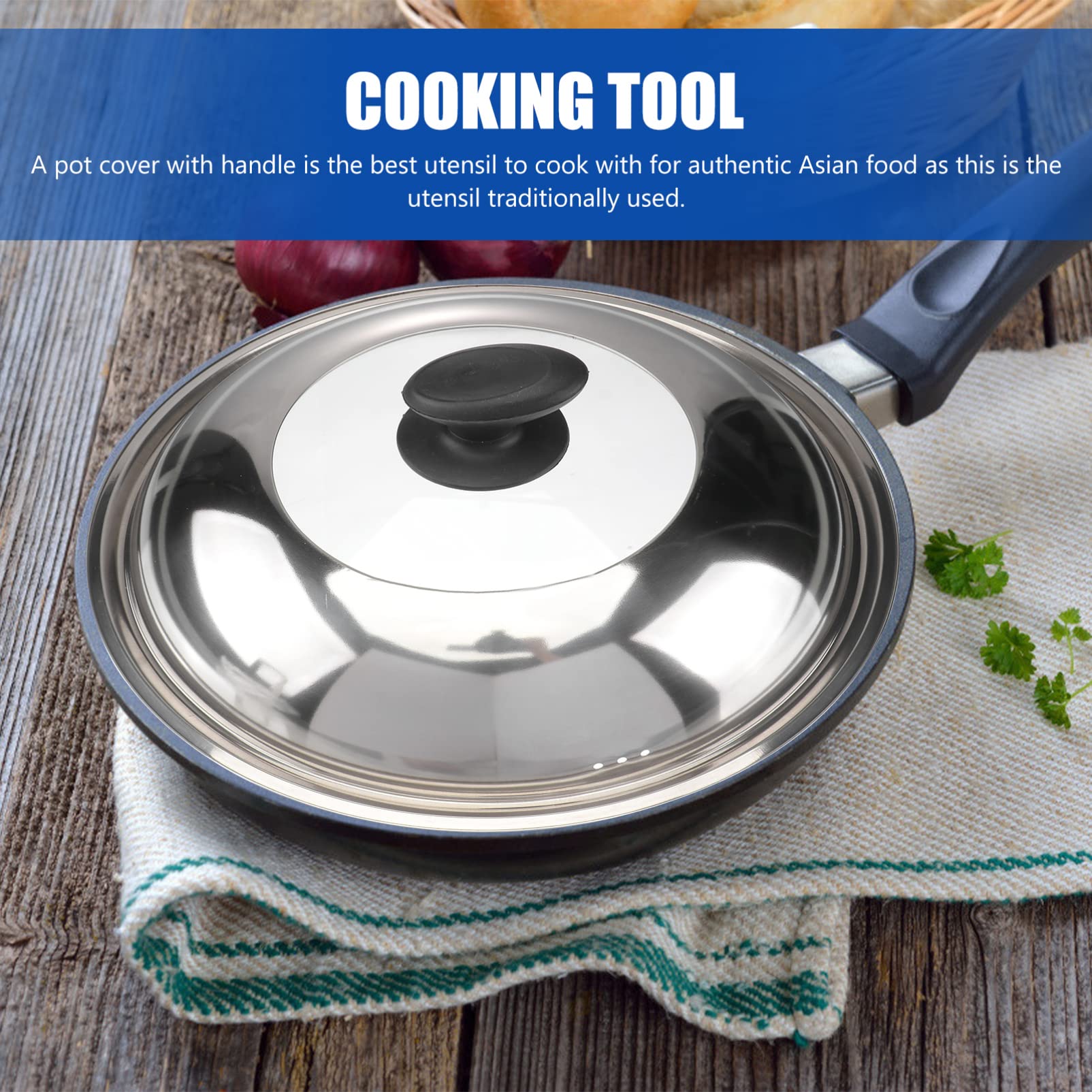 Stainless Steel Pot Cover - Oil Splash Guard for Cooking, Frying & Boiling - Heat-Resistant Kitchen Lid for Safe & Clean Stovetop Use - Perfect for Pans, Skillets & Stock Pots